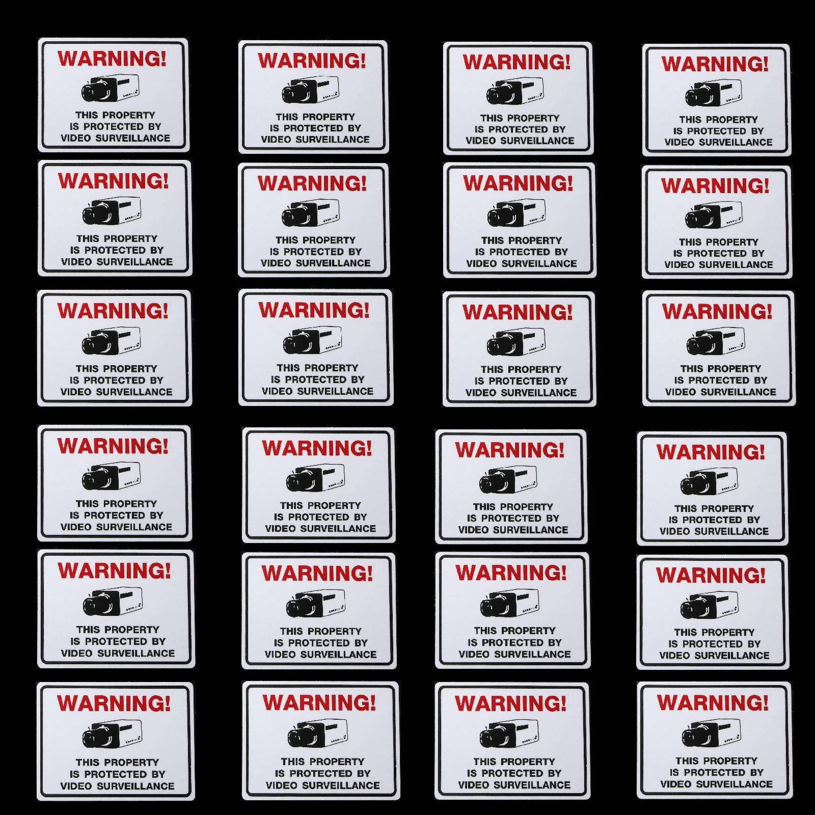 SECURITY CCTV CAMERA WARNING WINDOW STICKERS DECALS LOT