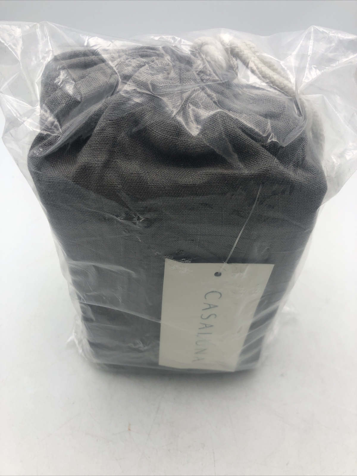 Casaluna King 100% Washed Hemp Solid Pillowcase Set Gray