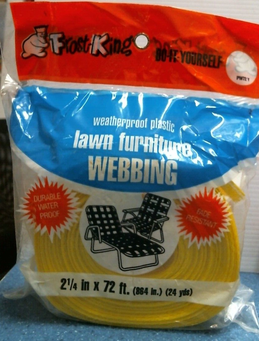 Frost King Lawn Furniture Webbing 2-1/4" W.  X 72' L.,  YELLOW (PW72Y) FS