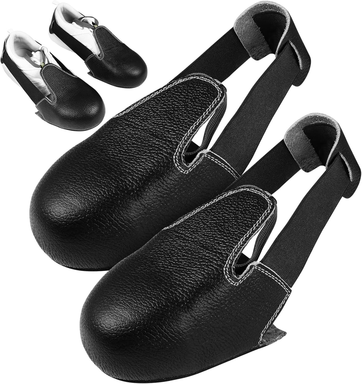 Cubrezapatos de seguridad con cierre de y puntera de acero de titanio.