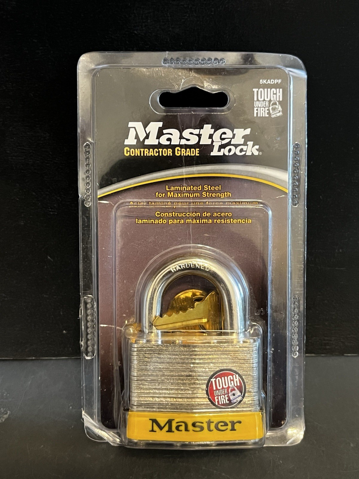 Master Lock Padlock Keyed 5KADPF Contractor Grade 1" Shackle 2" Wide 3733 Code