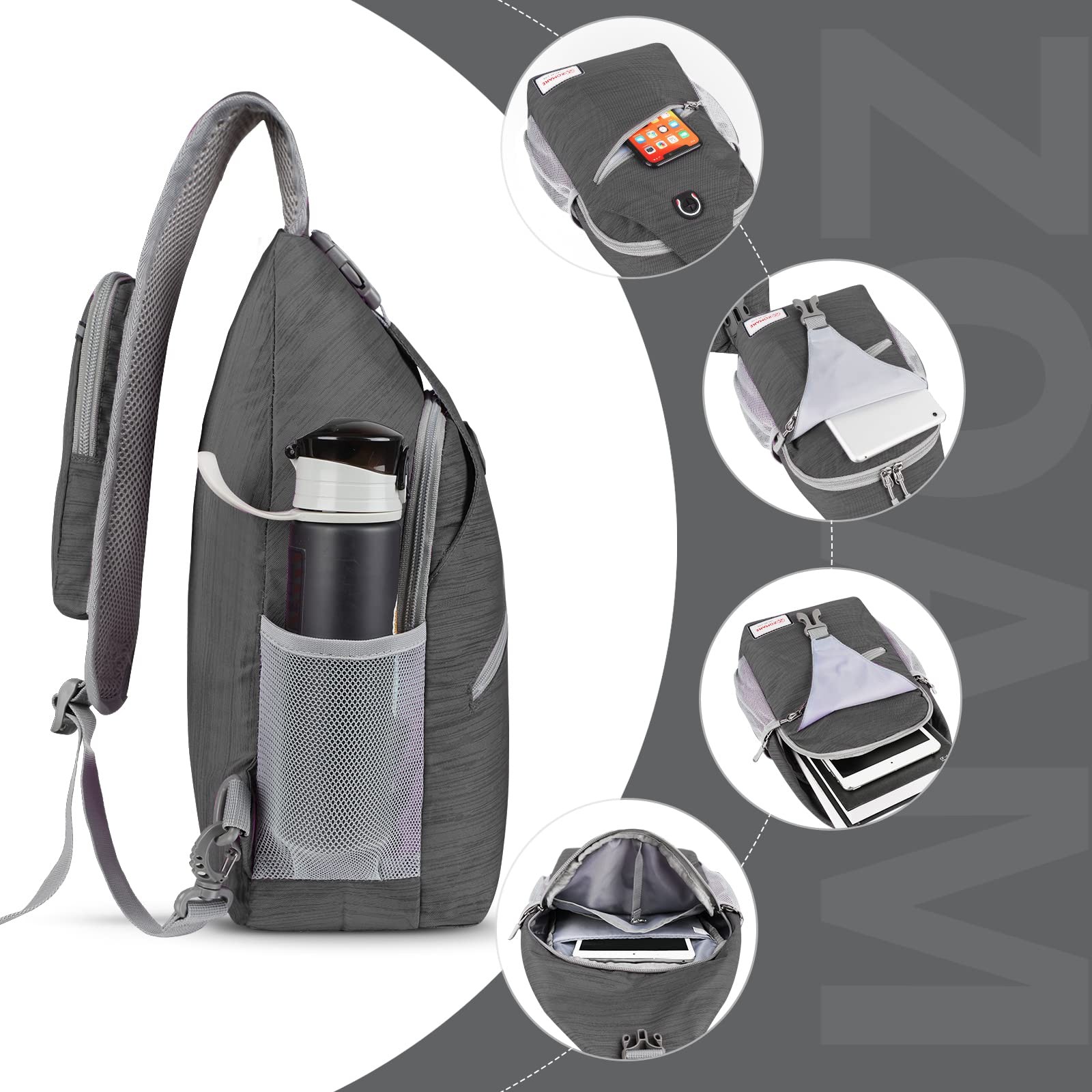 Sling Bag,Small Crossbody Sling Backpack,Water Resistant Shoulder Daypack for...