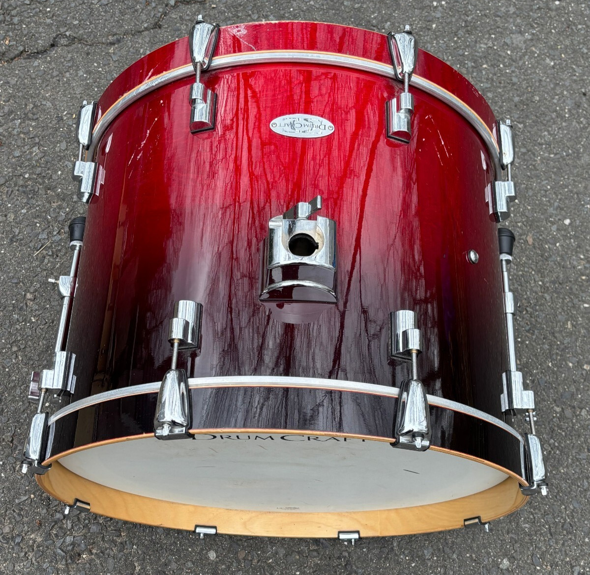 Drumset Drumcraft Drum Craft - Bass Drum Transparent Red 22 Inches