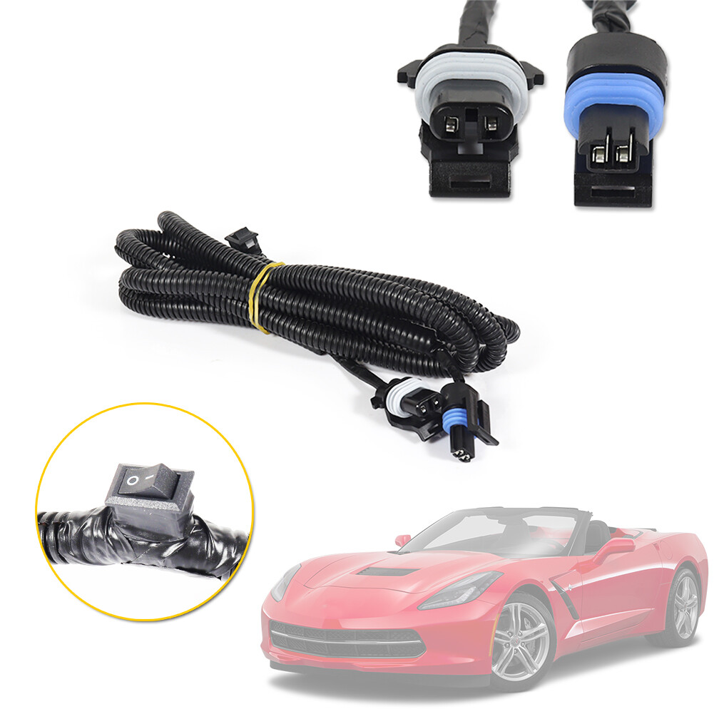 For 1997-2004 Corvette C5 Manual Control Hood Light Wire Harness w/Switch 628340
