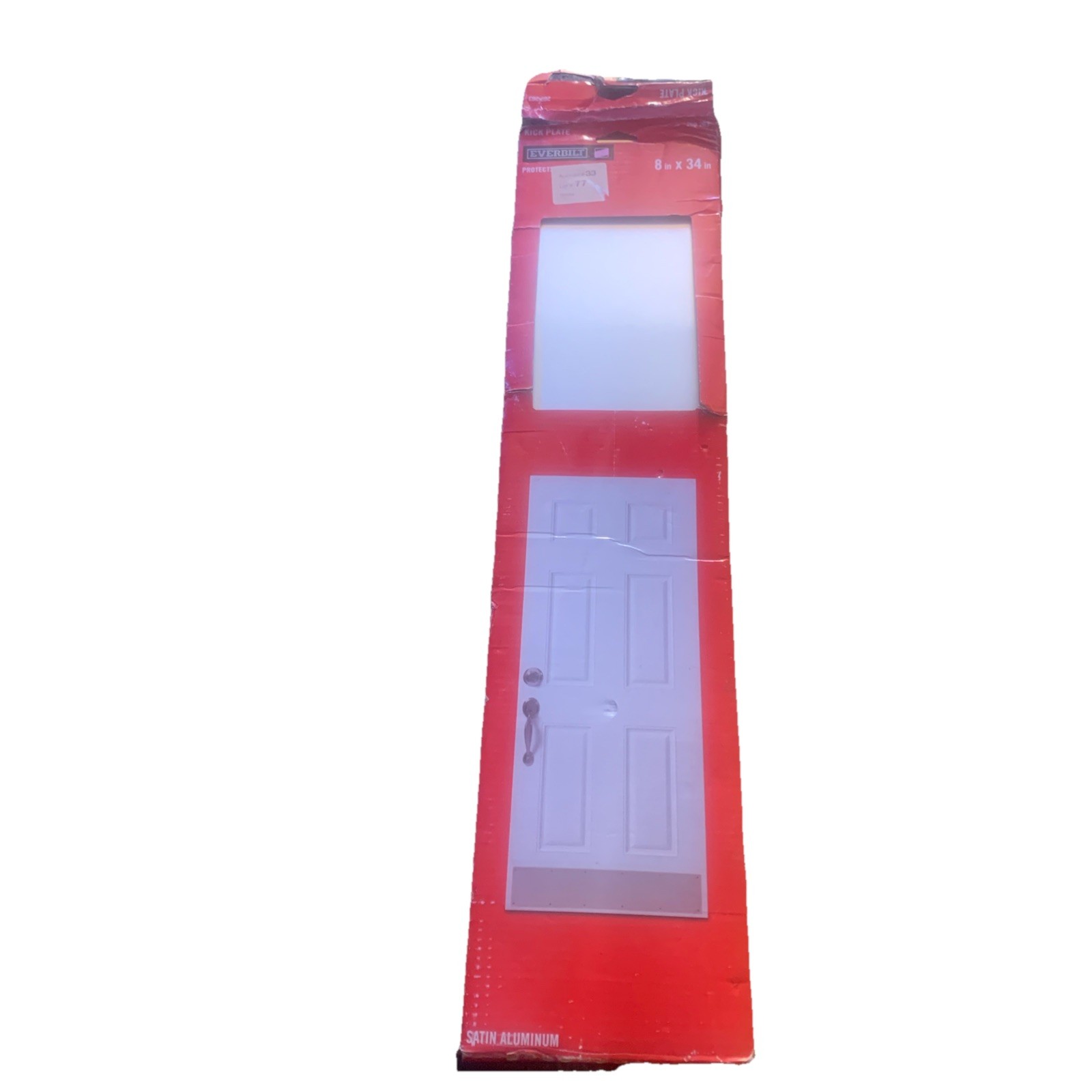 Everbilt Kick Plate 8x34 in Satin Aluminum Door Protector Heavy Duty Screws WYZ