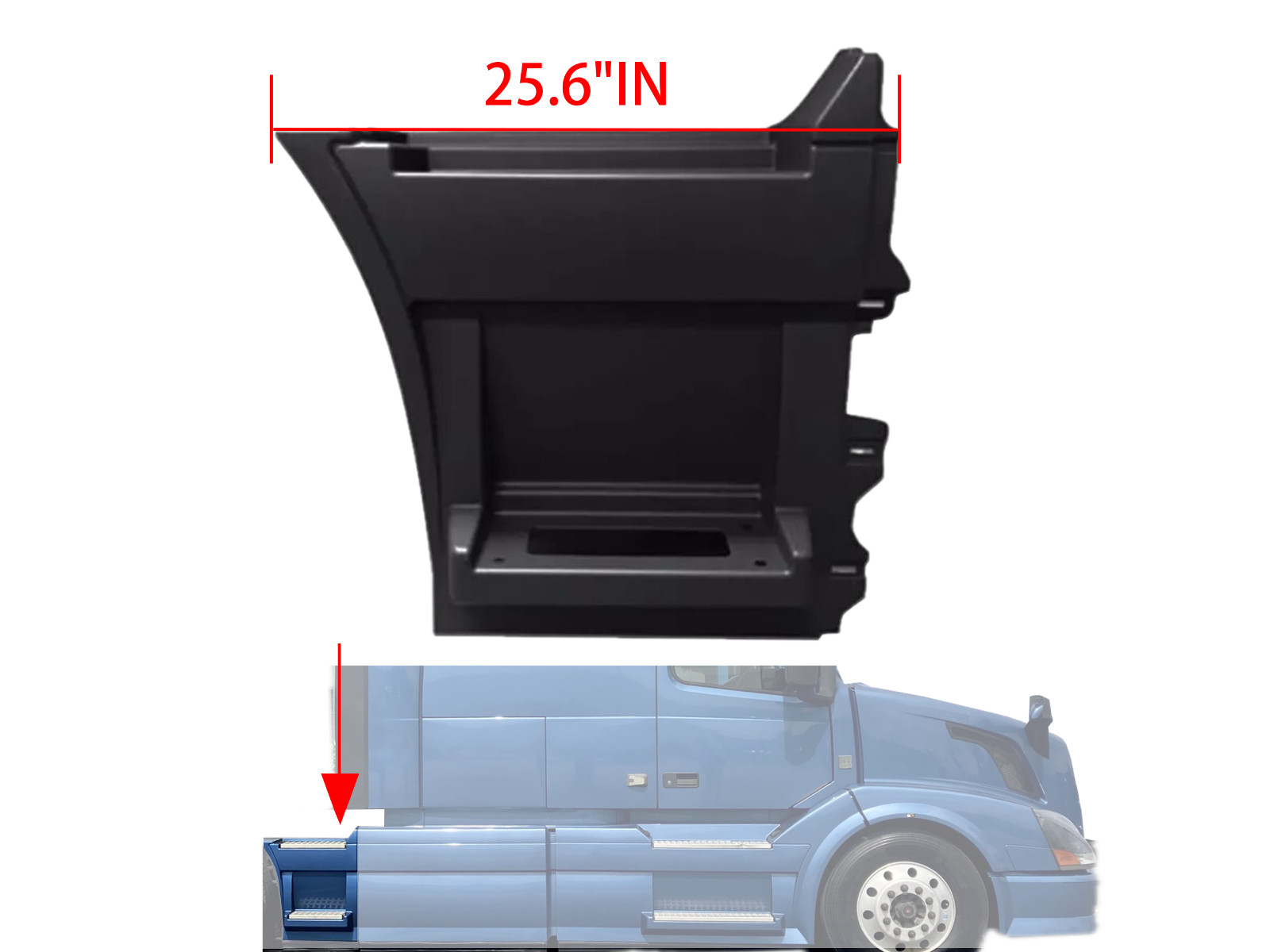 Volvo VNL Rear Step Fairing Panel Right Passenger Side 25.6" Long 2004-2017
