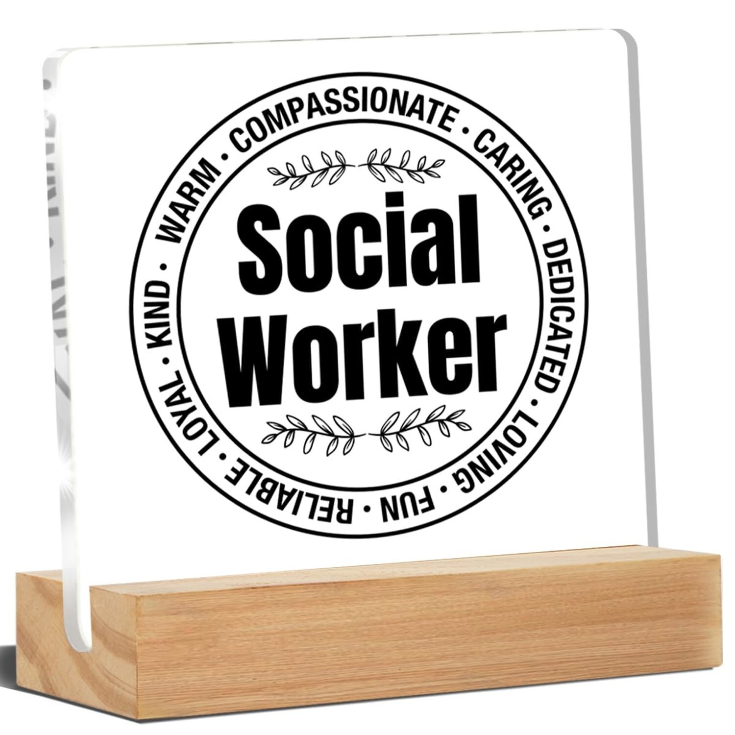 Social Worker Gifts, Social Worker Desk Decor Acrylic Desk Plaque Sign Home O...