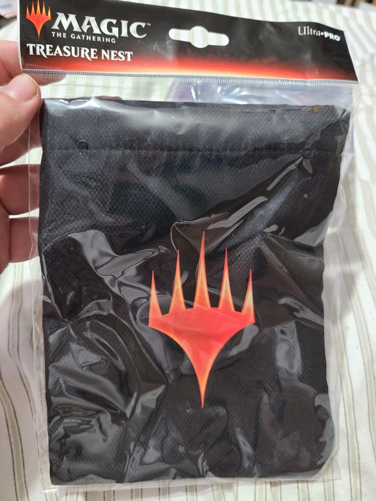1x Ultra Pro Planeswalker Black w/ Red Large Gaming Treasure Nest Dice Bag New