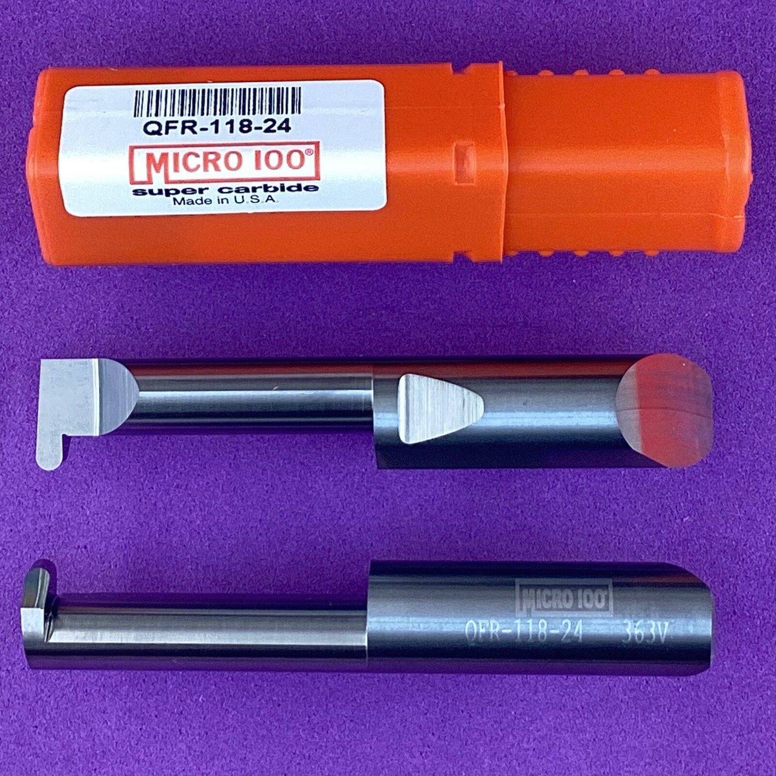 MICRO 100  QFR-118-24 Carbide Quick Change Full Radius Bar 1/2" shank🎯Machinist