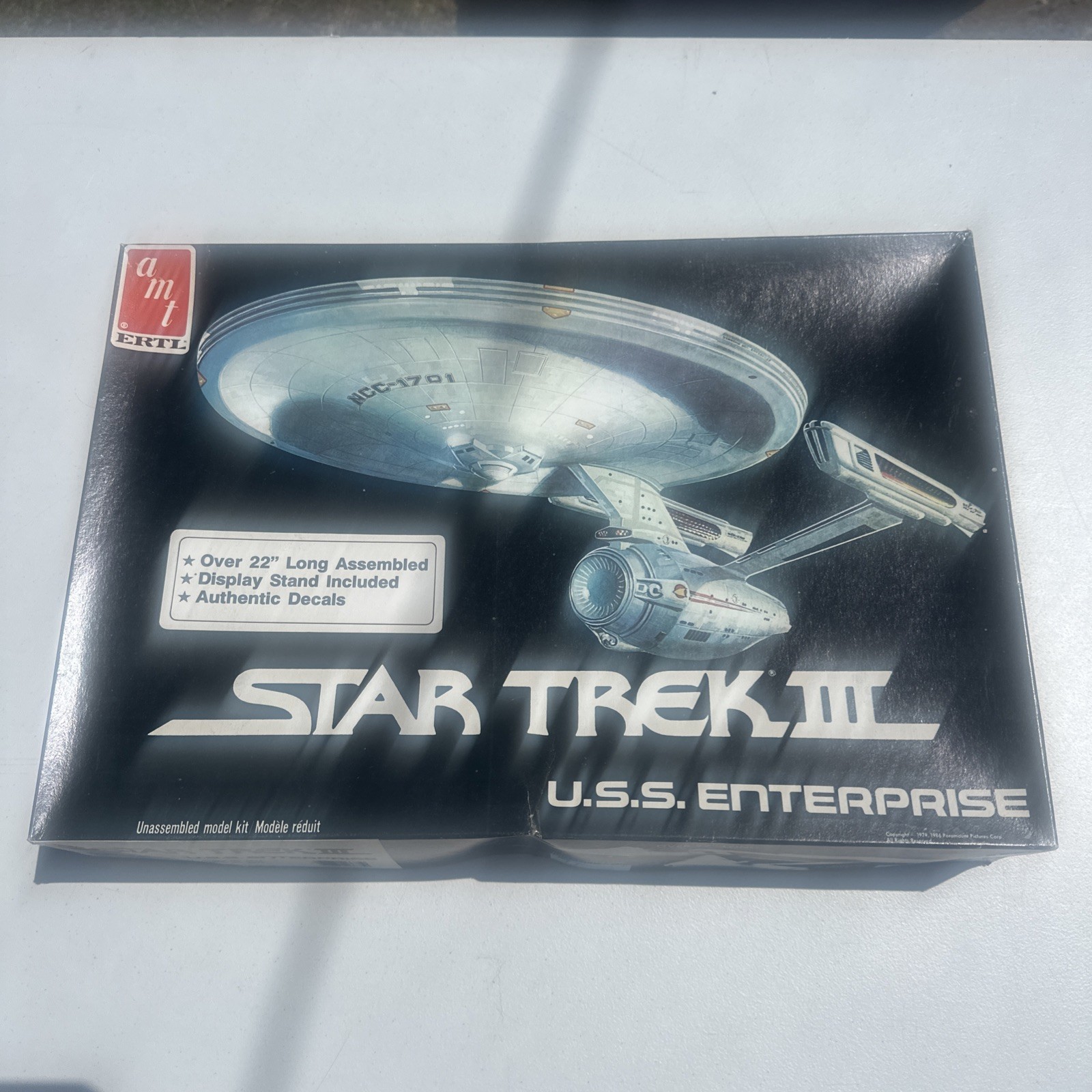 VTG Star Trek III 1984 USS Enterprise Model Kit AMT Ertl #6675 Unbuilt CIB Rare