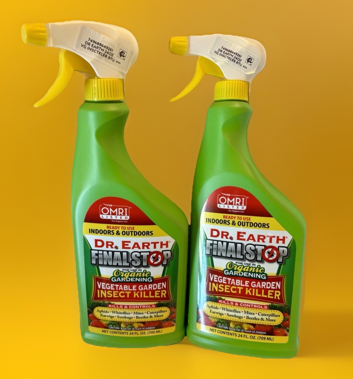 2X Dr Earth Final Stop Organic Natural Vegetable Garden Insect Killer Hose 24 oz