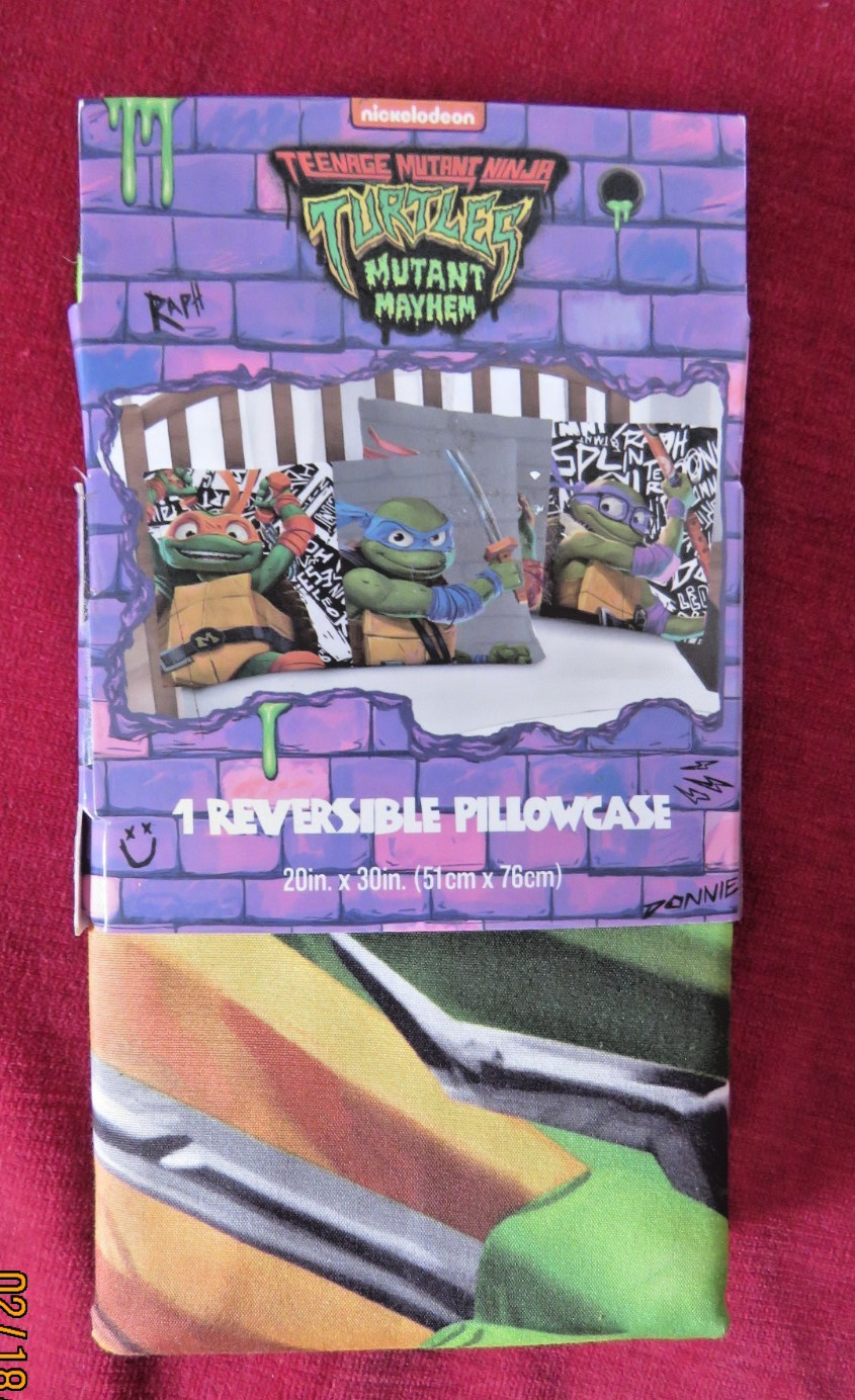 Teenage Mutant Ninja Turtles TMNT One Standard Pillowcase Reversible