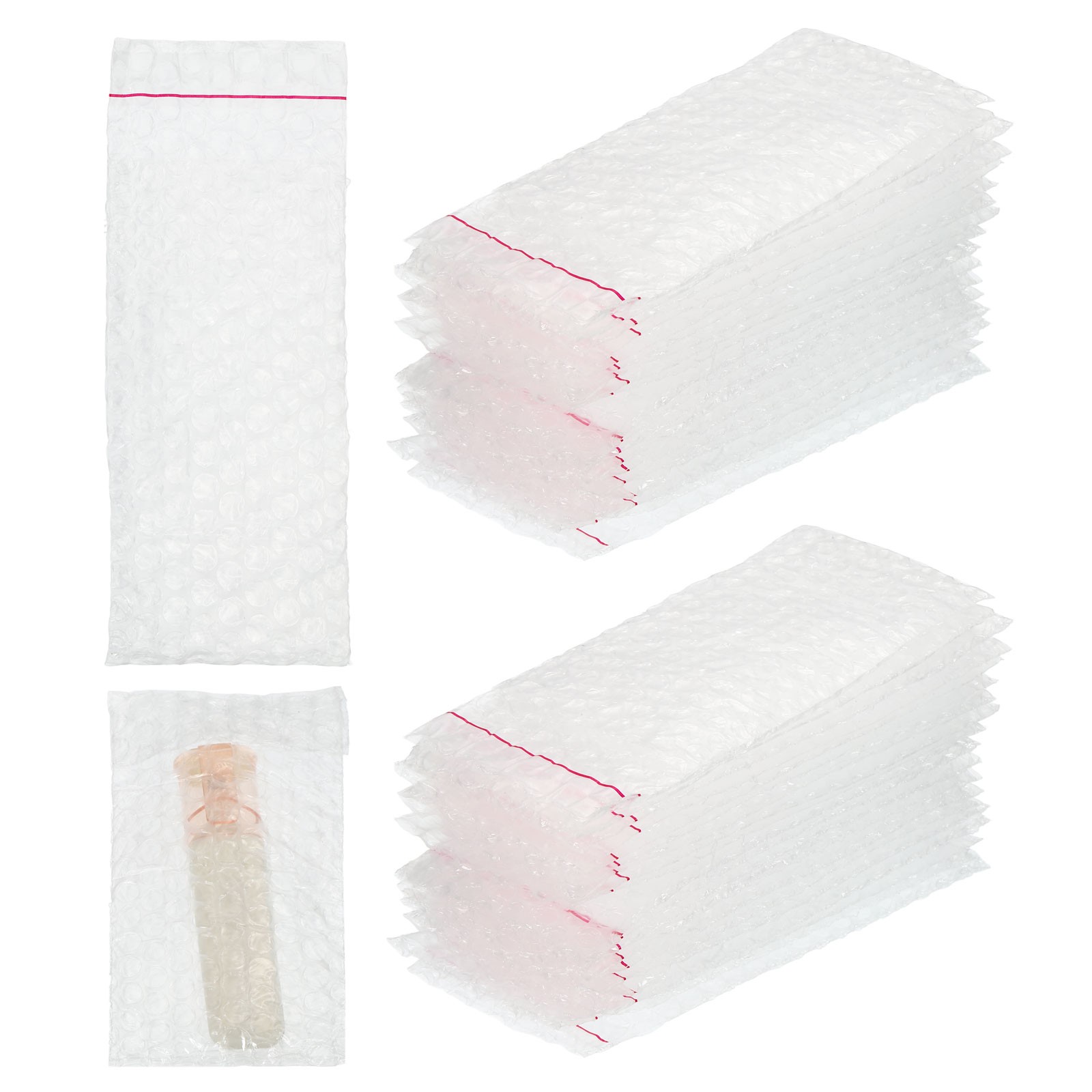 Clear Self Sealing Bubble Bags, (3.9x7.1 Inch) (200 Pcs), Bubble Pouches