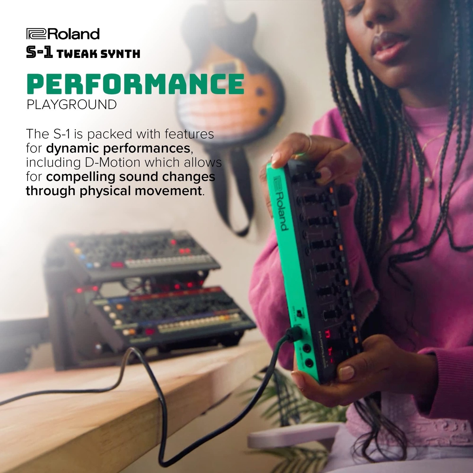 Roland S-1 Tweak Synthesizer AIRA Compact Polyphonic Module S1 Black Sequencer