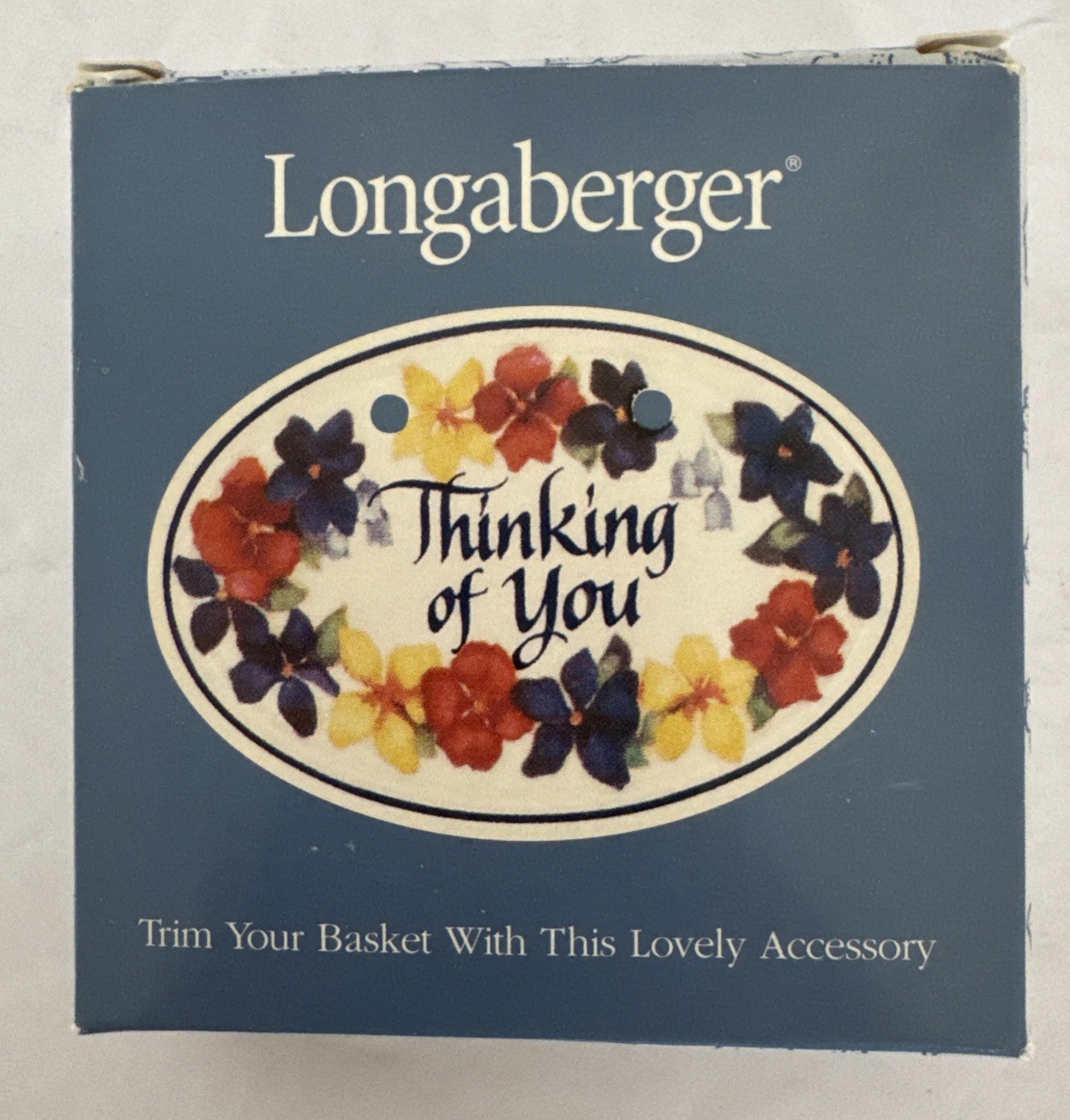 Longaberger Thinking Of You Basket Tie-On 1997 Vintage New Opened Box Beautiful
