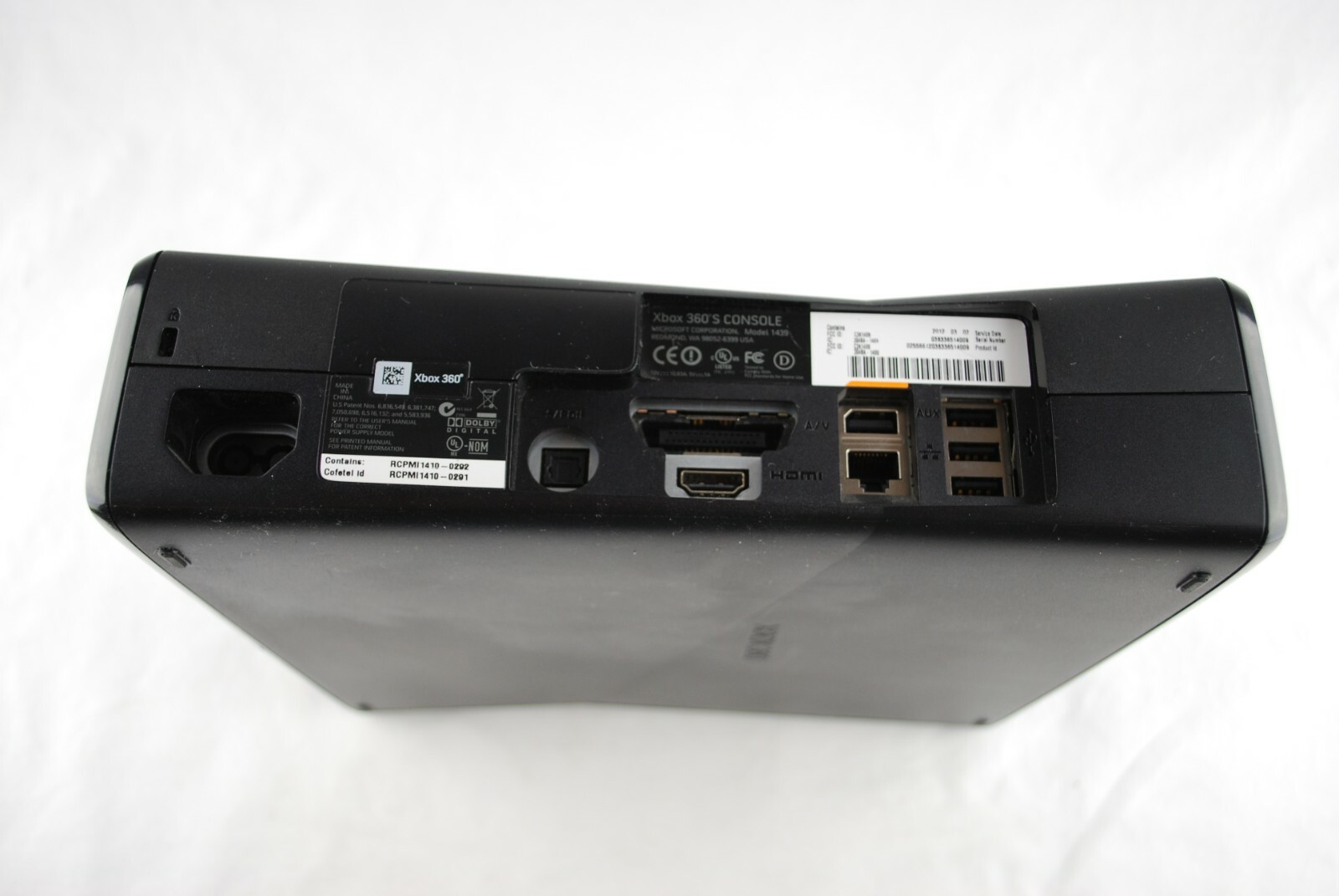 Microsoft Xbox 360 S Black Working Console System Cable Bundle