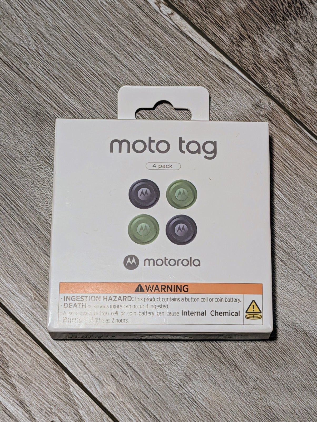 Motorola Moto Tag 4 Pack ( 2X Blue, 2X Green ) Model: XT2445-1