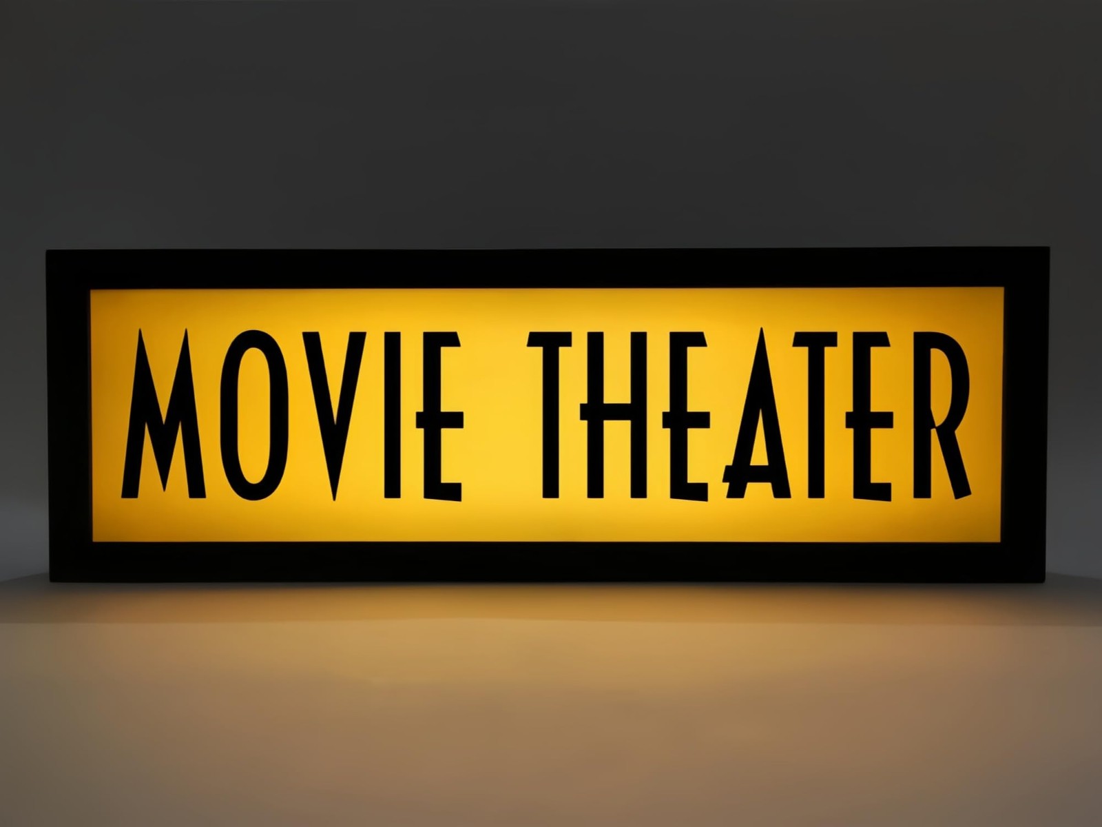 Movie theater RGB LED Neon Lightbox Wall Mountable Pulsing Dimmable Light Sig...