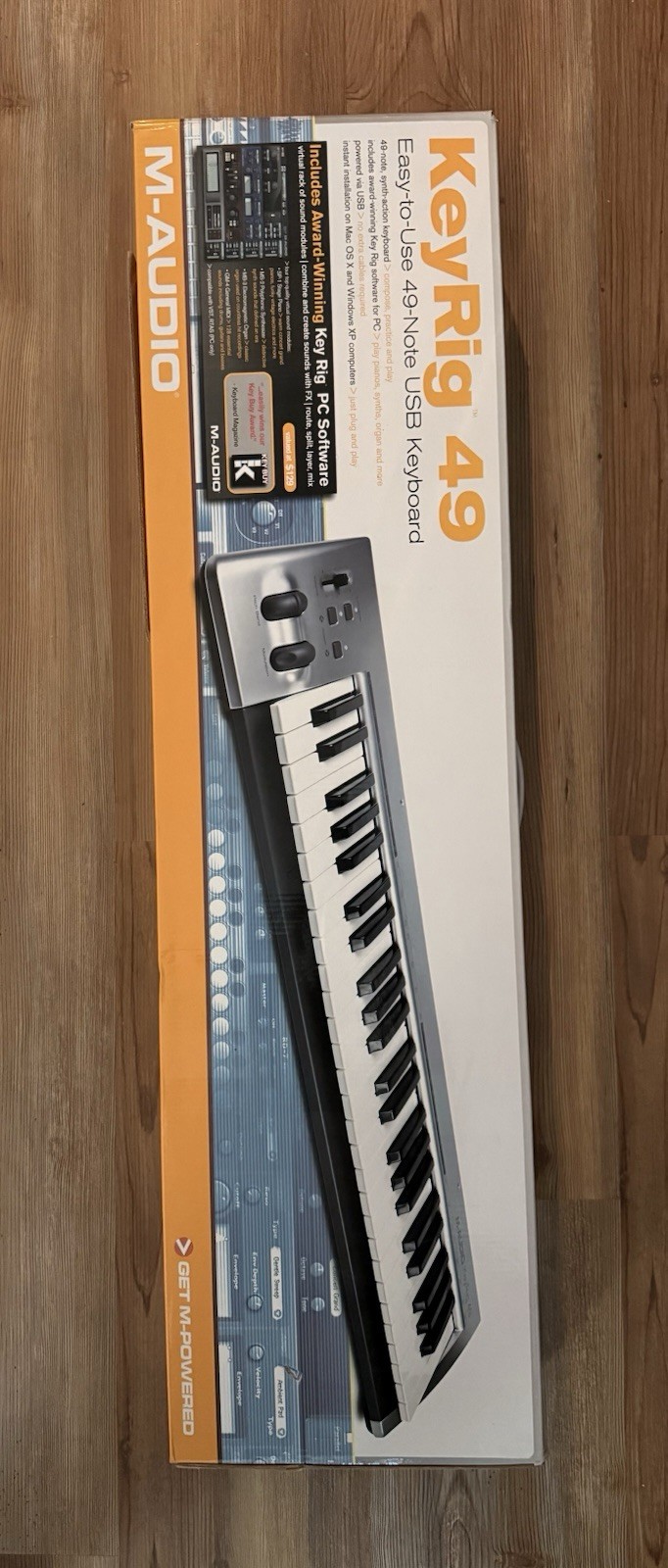 MUSIC KEYBOARD - M-Audio KeyRig 49 USB MIDI Keyboard Controller - Used + Box