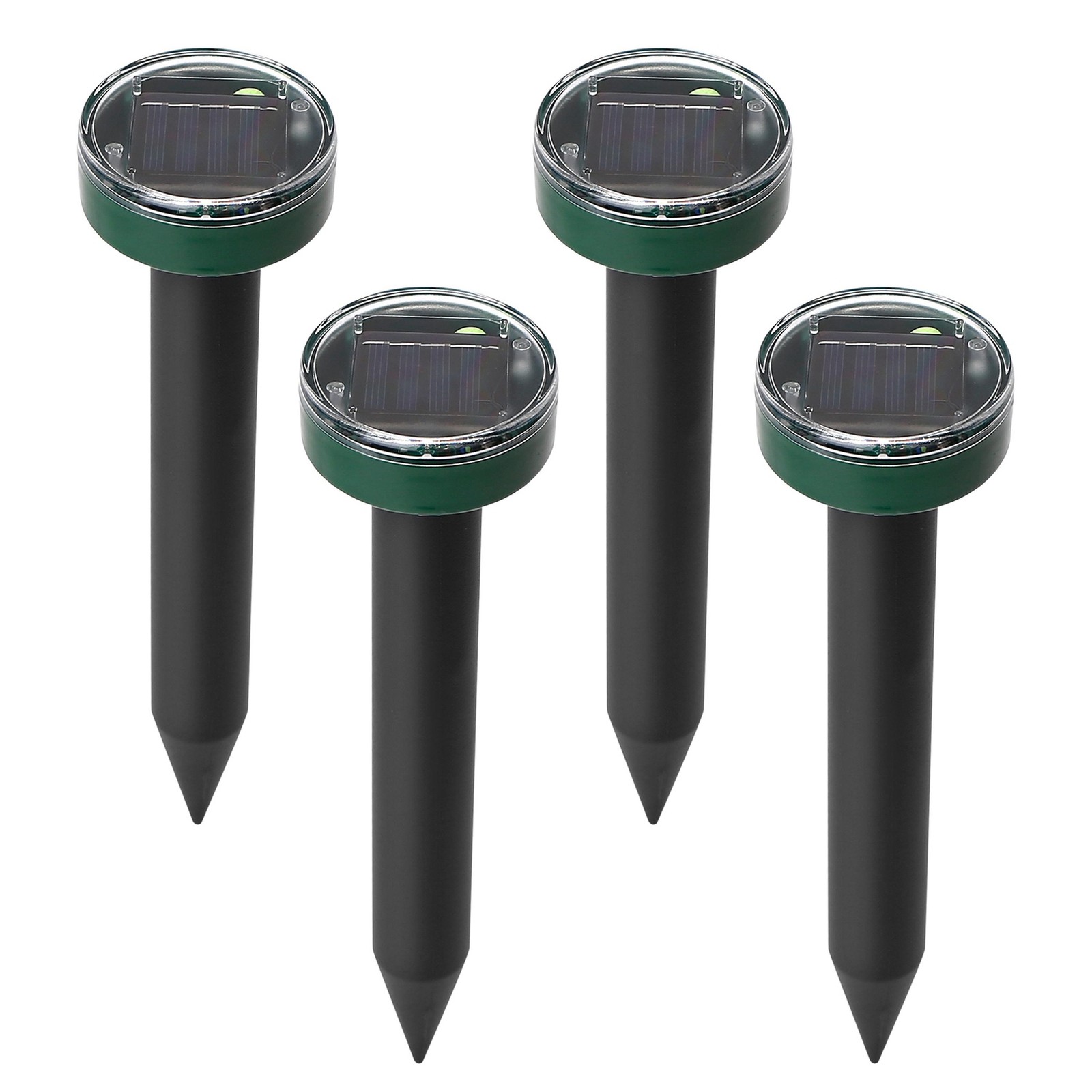 Solar Mole Repeller Stake, Waterproof Outdoor - Black - One size