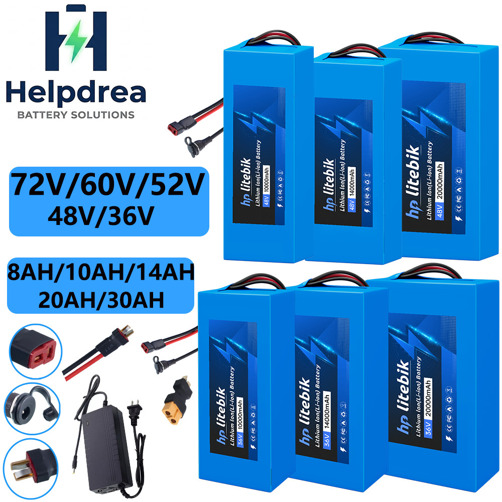 72V 48V 36V Ebike lithium Battery 10Ah/15Ah/20Ah For 200W-3600W Electric Bicycle