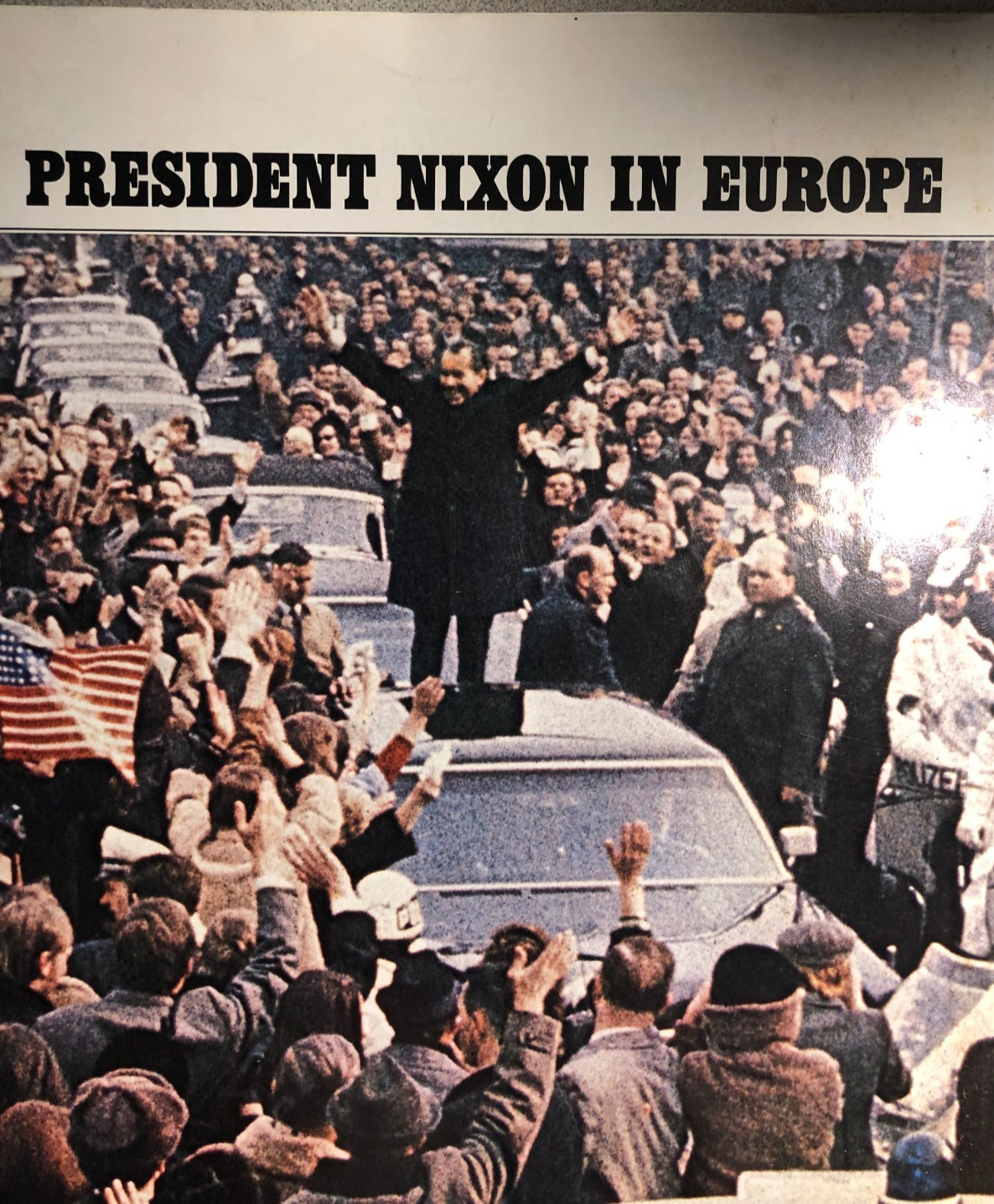 PRESIDENT NIXON IN EUROPE illustrated 10" x 14" 48-page Souvenir Book (1969)