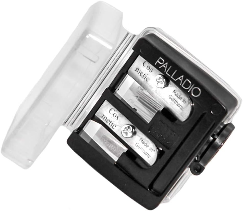 Palladio Double Barrel 3 in 1 Cosmetic Pencil 1 Count (Pack of 1), Black