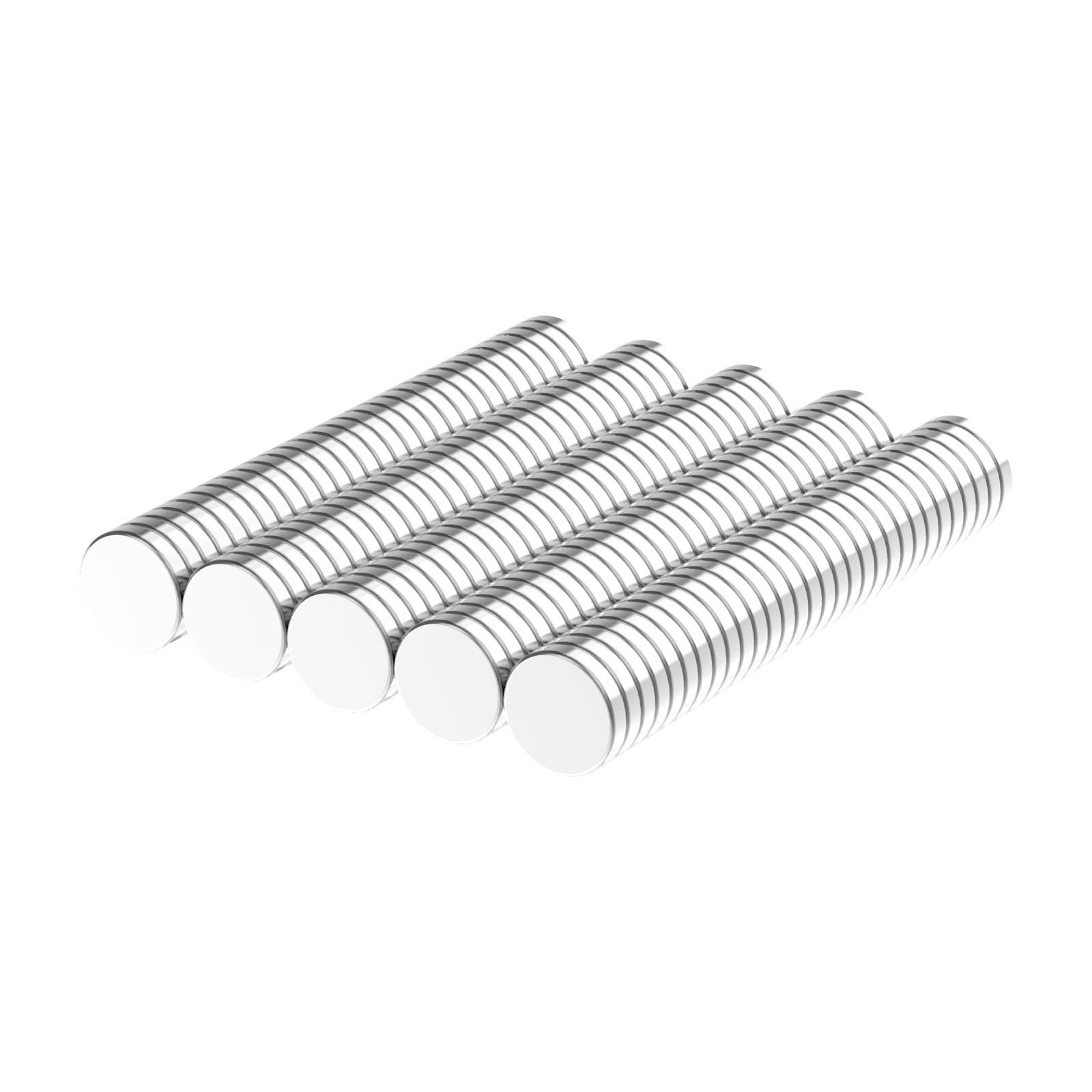N52 Magnet-5/16 D x 1/16" H - 150 Pack, Powerful Rare Earth Magnets, Silver S...