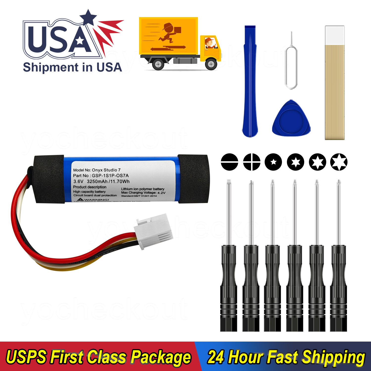 GSP-1S1P-OS7A Battery 3250mAh For Harman Kardon Onyx Studio 7 Bluetooth Speaker