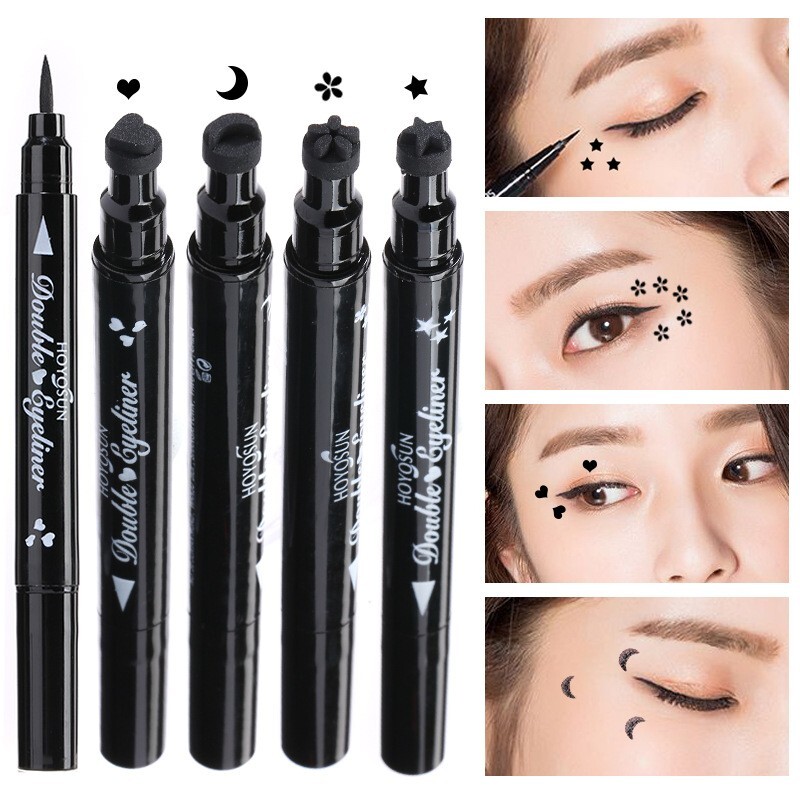 2in1 Liquid Eyeliner Stamp Shapes Long Last🌙 ⭐ 🌺 💖