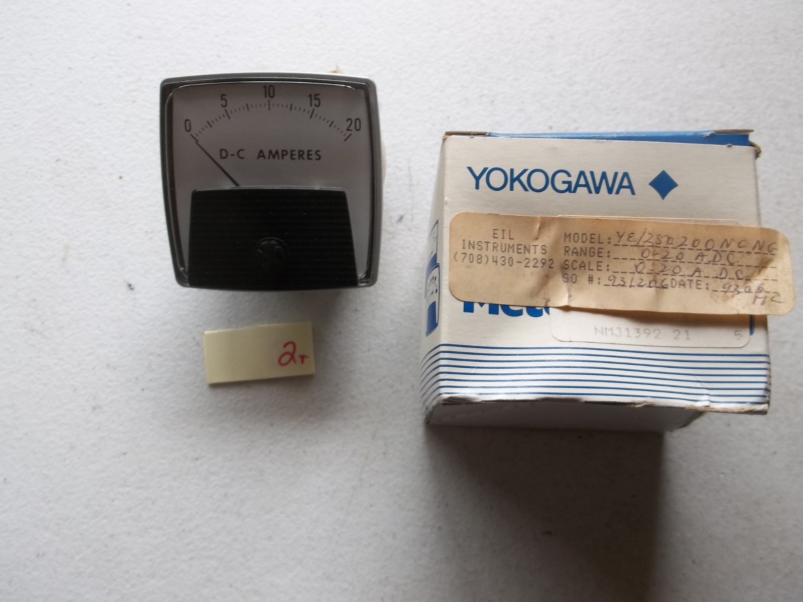NEW IN BOX YOKOGAWA PANEL METER YE/250200NGNG 0-20 D-C AMPERES GAGE GAUGE(159-1)