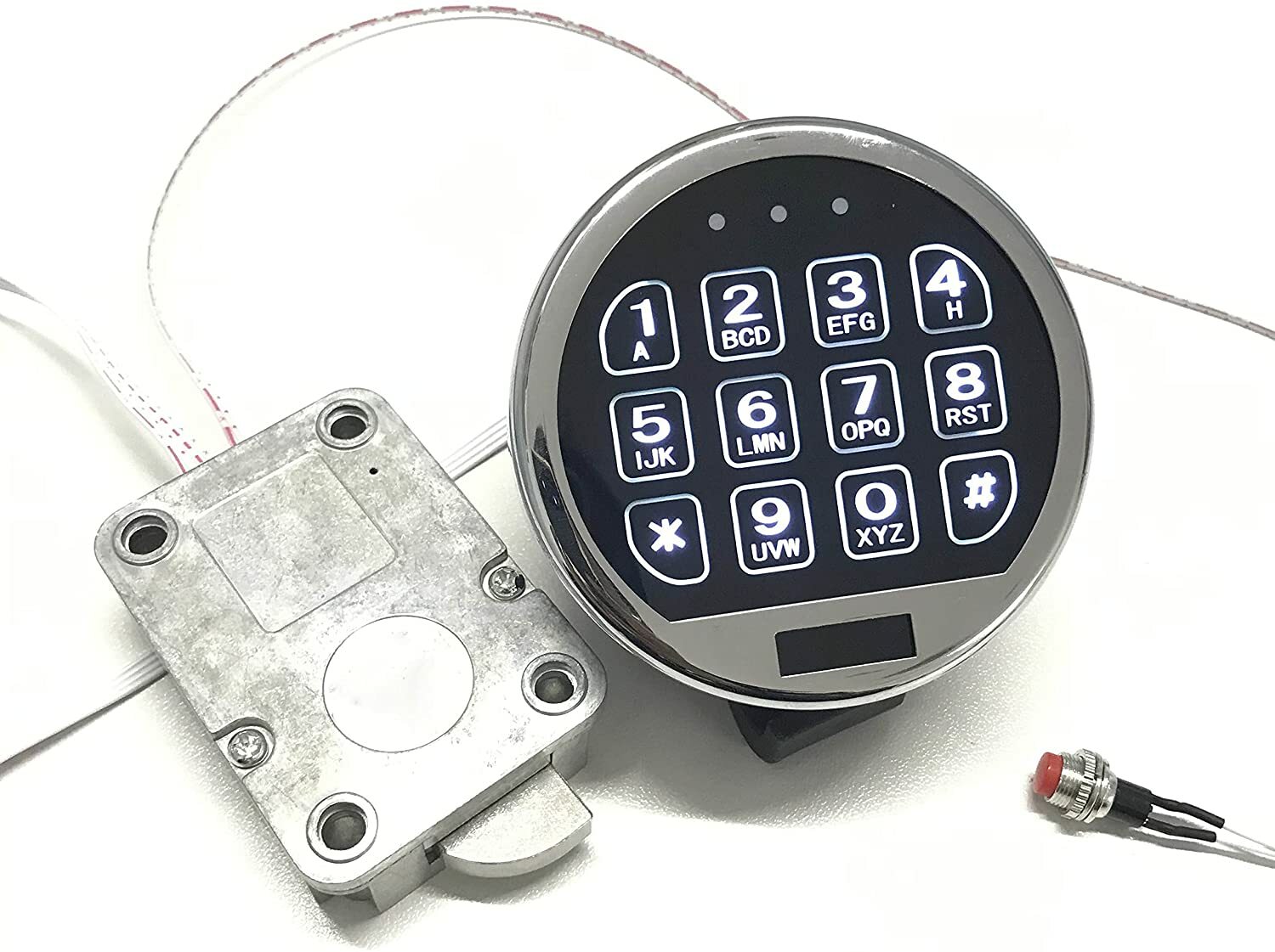 LED Keypad Chrome DIY Gun Safe Lock for Electronics Replace Lock Swing Bolt