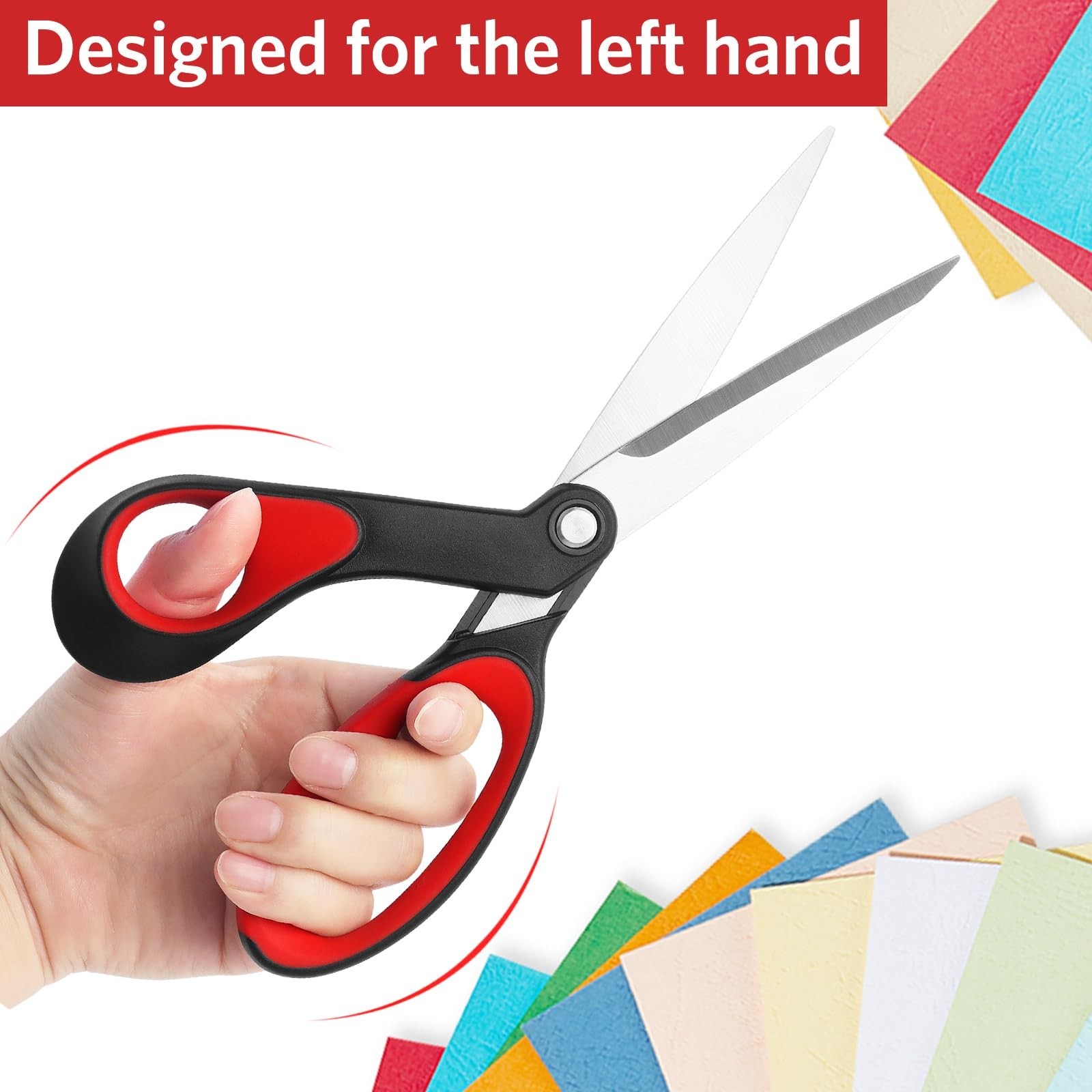 Asdirne True Left Handed Sewing Scissors, Heavy Duty Multi-Purpose Tailor Sci...