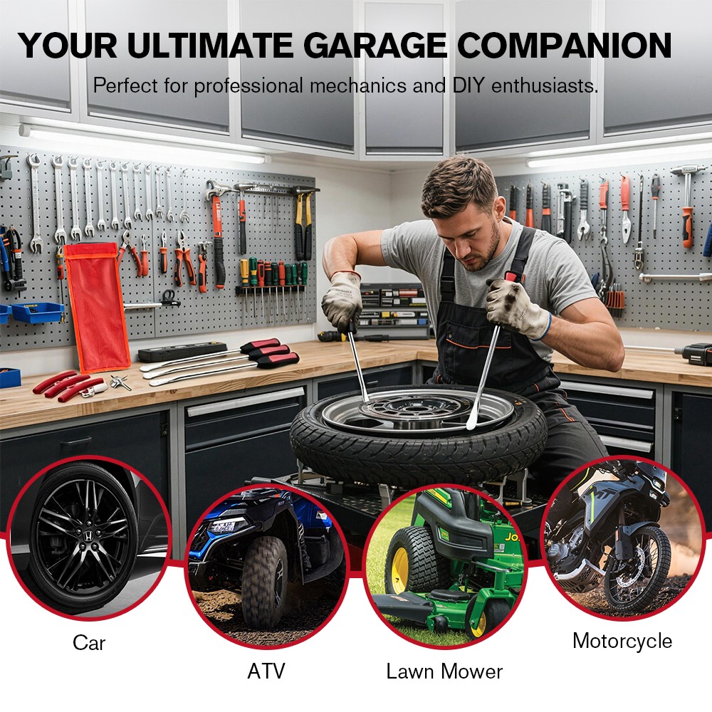 25Pcs Tire Spoons Motorcycle Dirt Bike Tire Changing Tools Iron Set Lawn