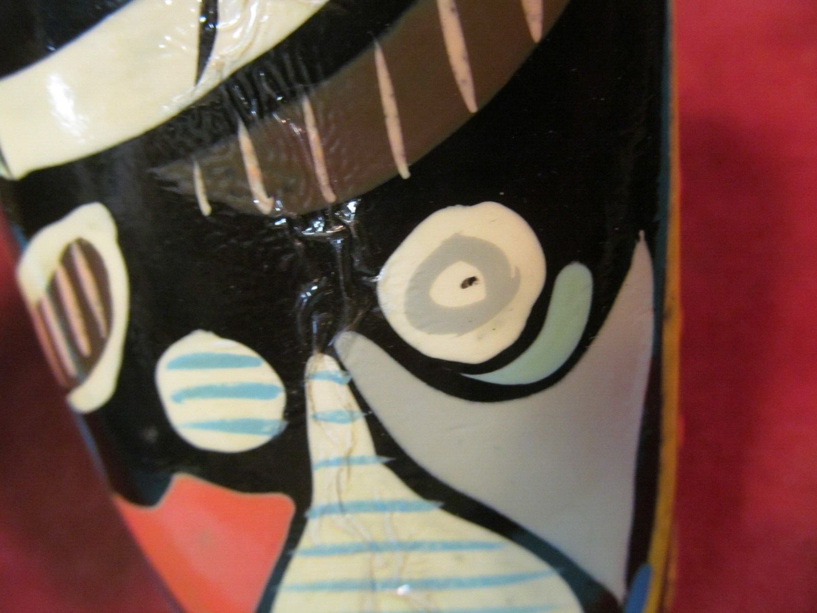 HAND PAINTED ABSTRACT WOMAN EYEGLASSES CASE
