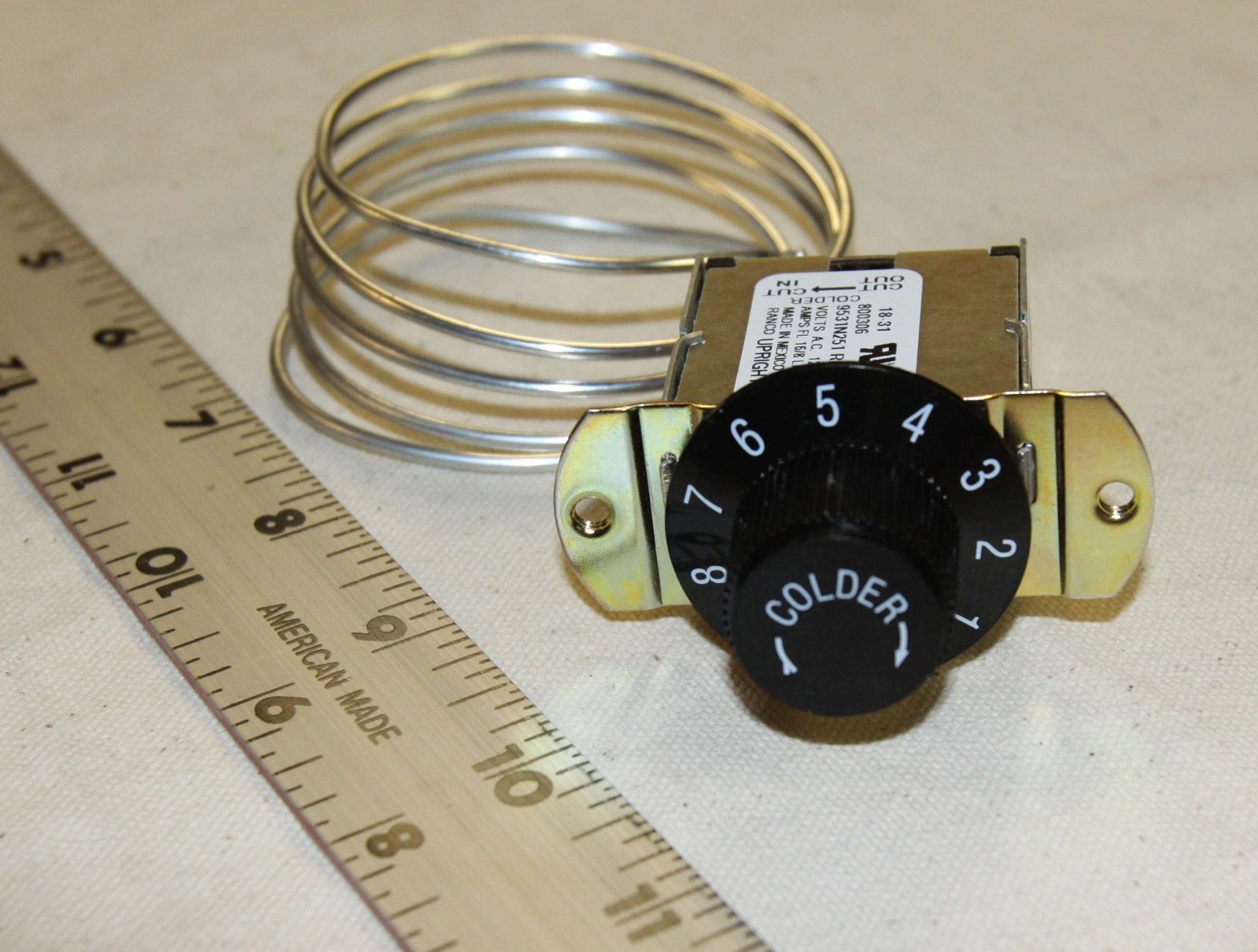 Replacement for TRUE 800306 Air Sensing Refrigerator Thermostat