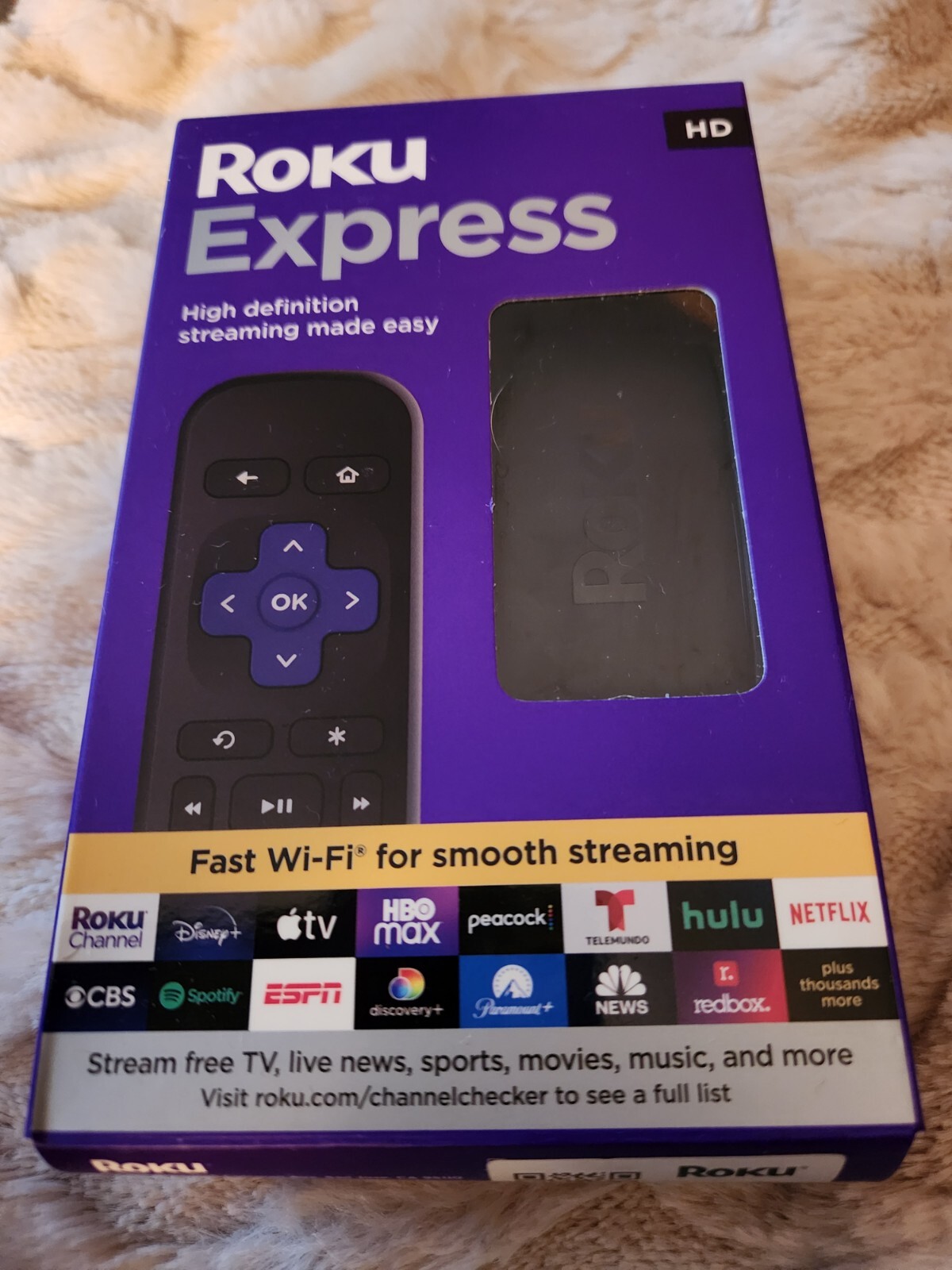 Roku Express HD Streaming Made EasyCable Remote Black (3960R) NIB