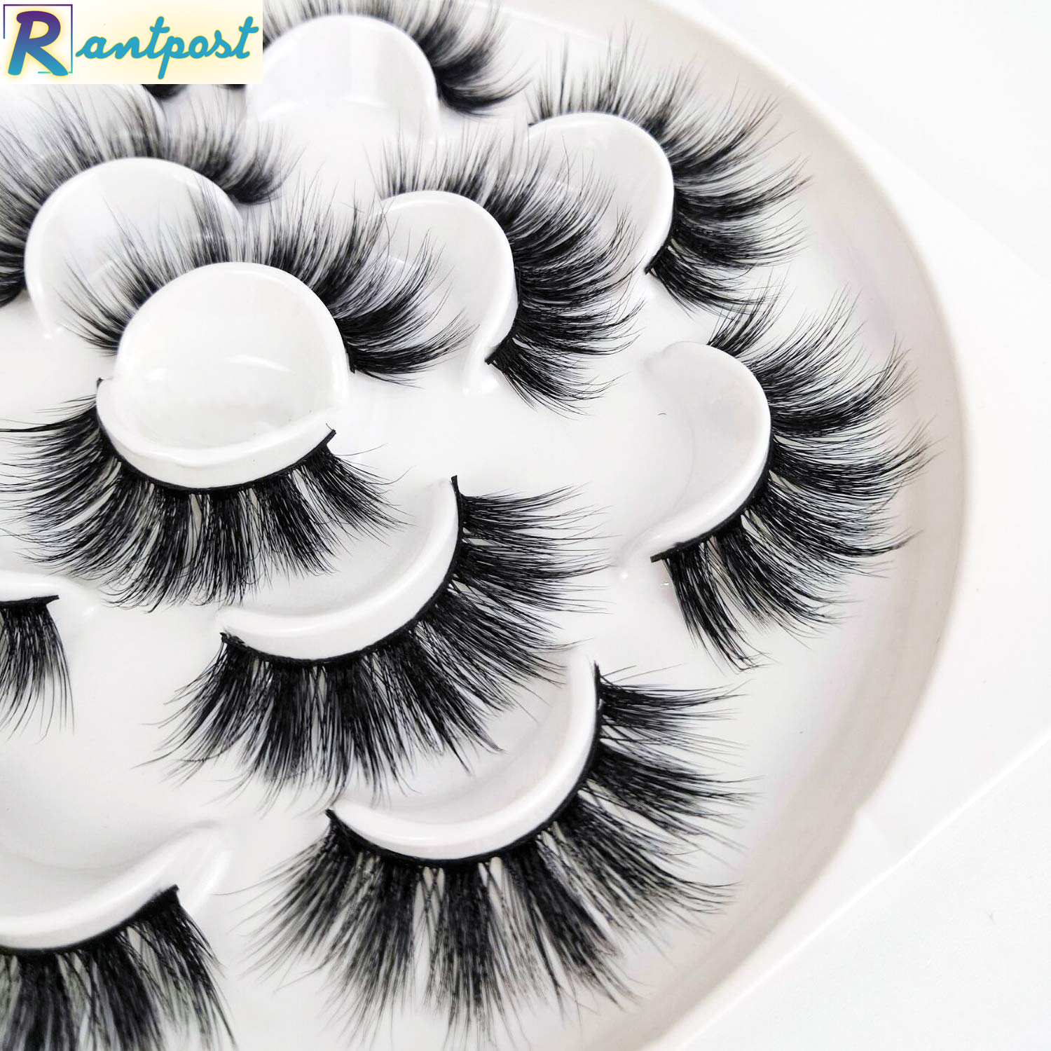 7 Pair - 5D Faux Mink Lashes Handmade Luxurious Volume Fluffy Natural False Eye