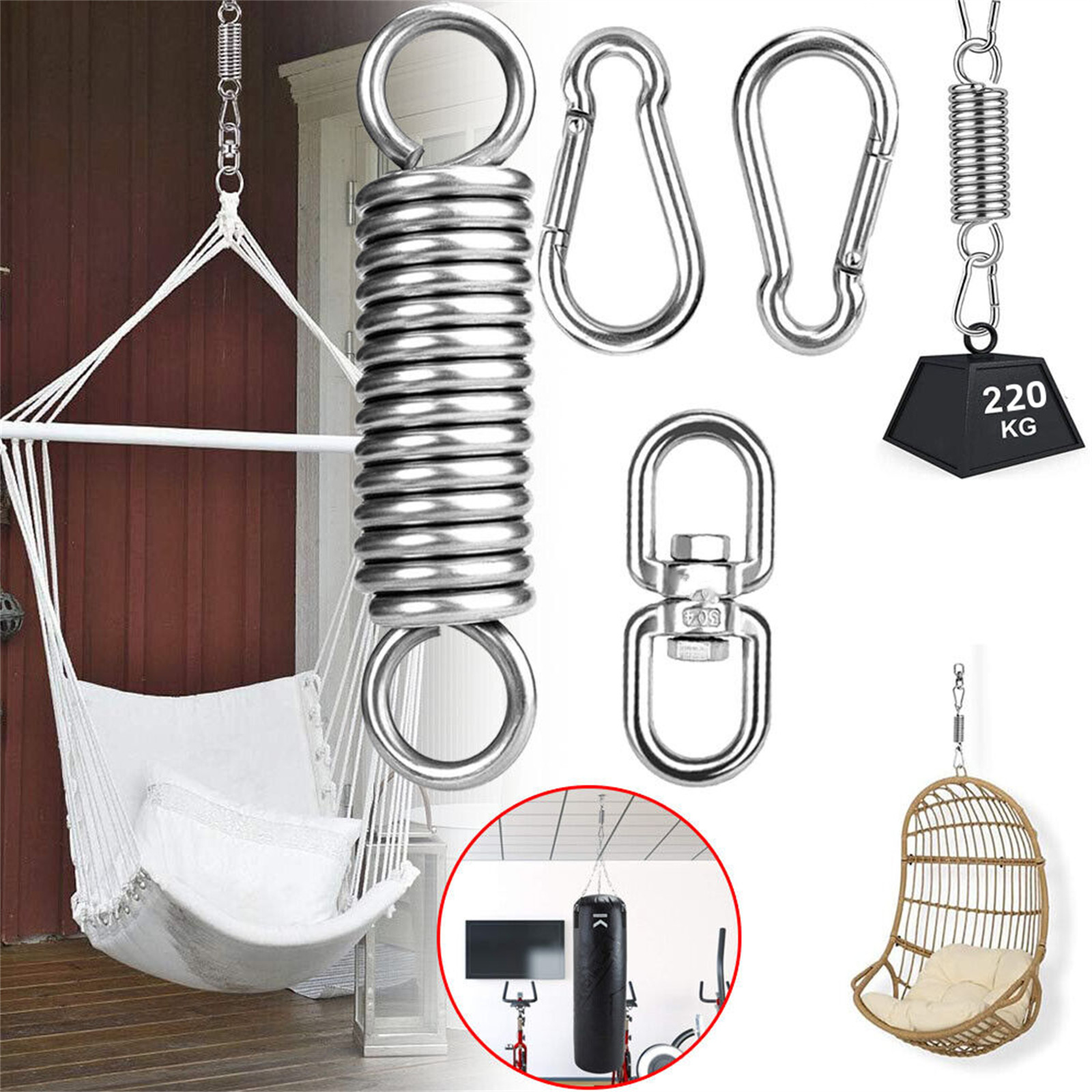 Alloy Spring Hanging Hook Heavy Duty Swing Spring For Hanging Chairs Spring