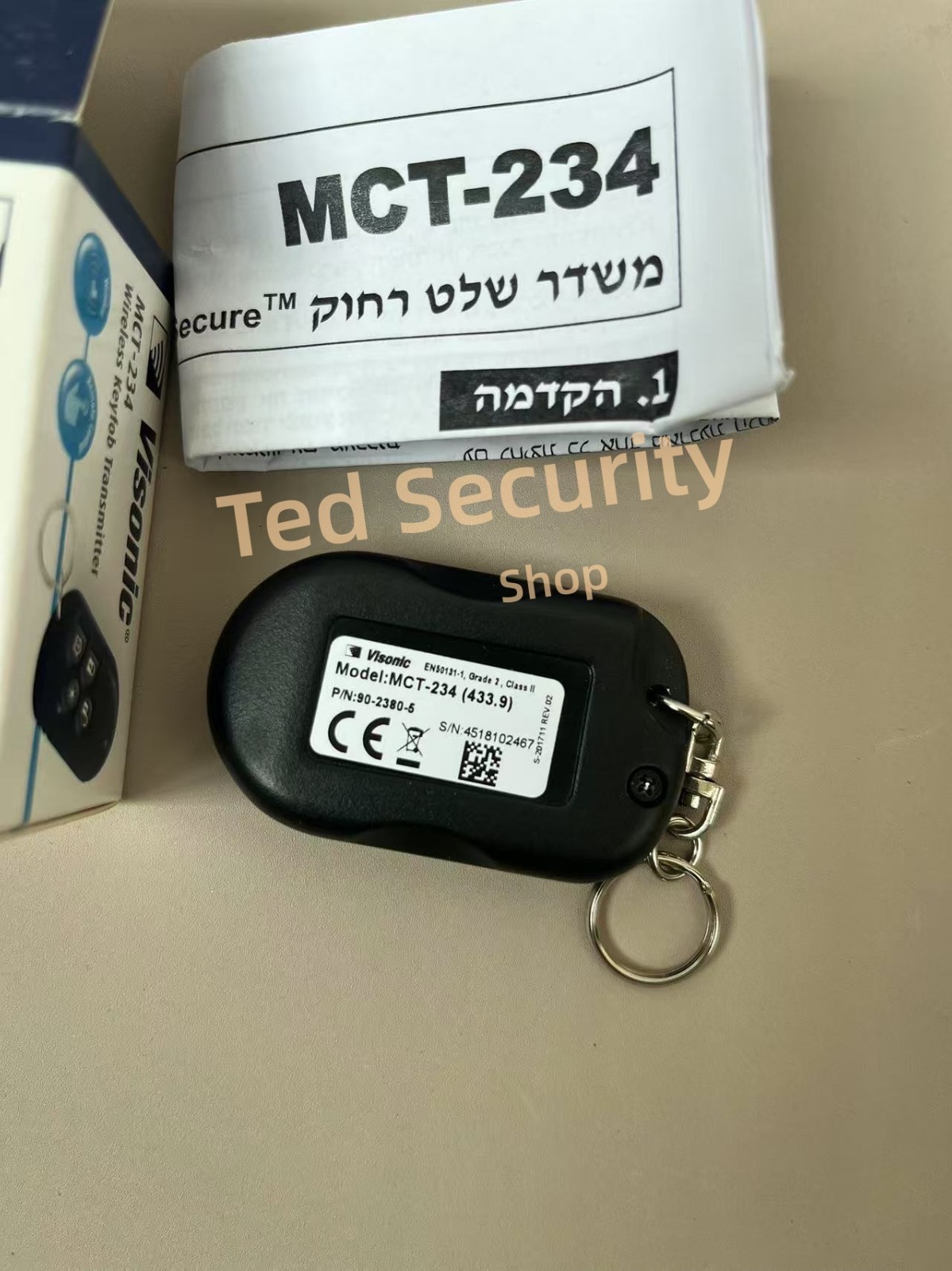 VISONIC One-way Keyfob MCT-234 for PowerMax Systems 433.9Mhz Remote Control