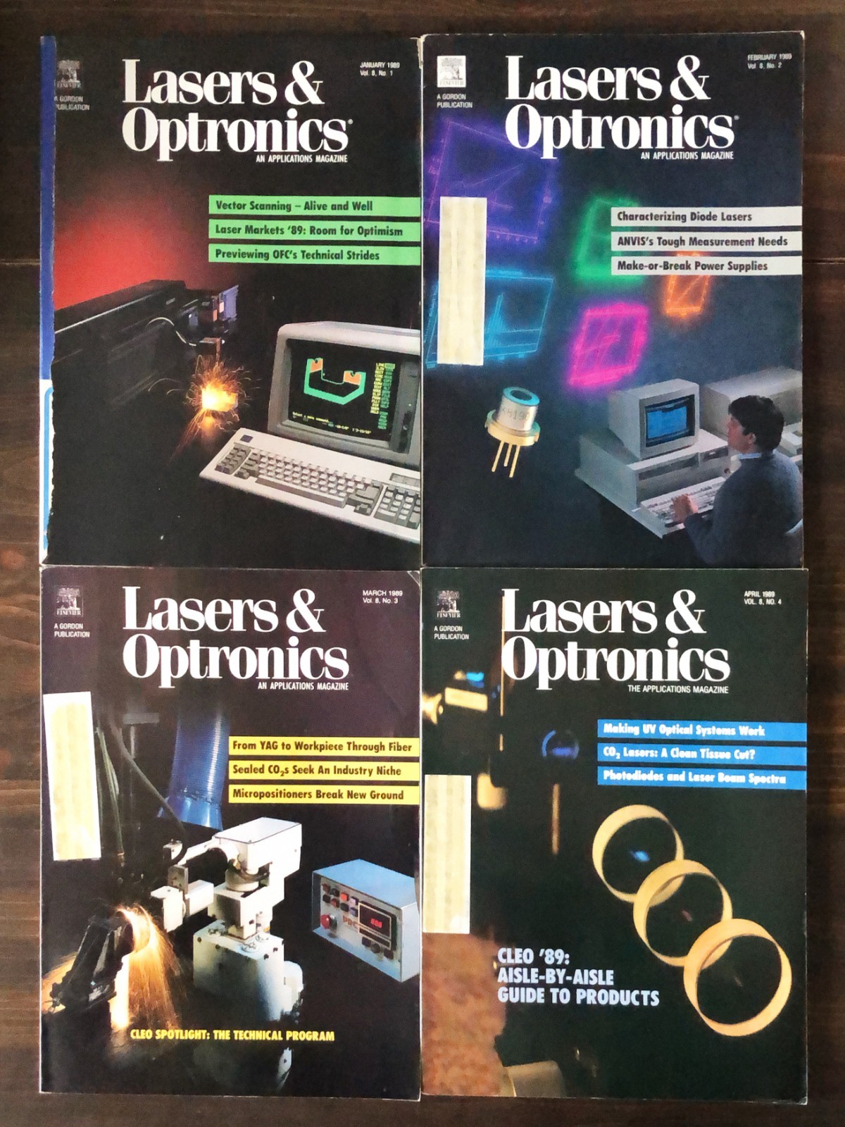 1989 Lasers & Optronics Magazine - Lot of 12