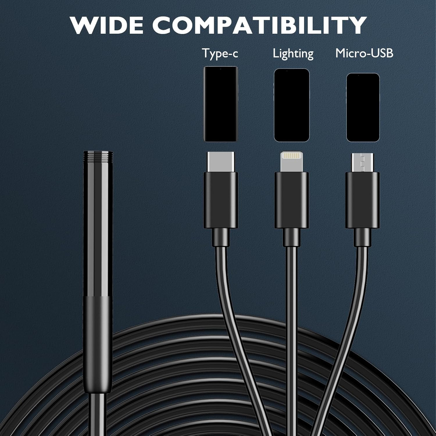 Pipe Inspection Camera Endoscope Video Sewer Drain Cleaner Waterproof Snake