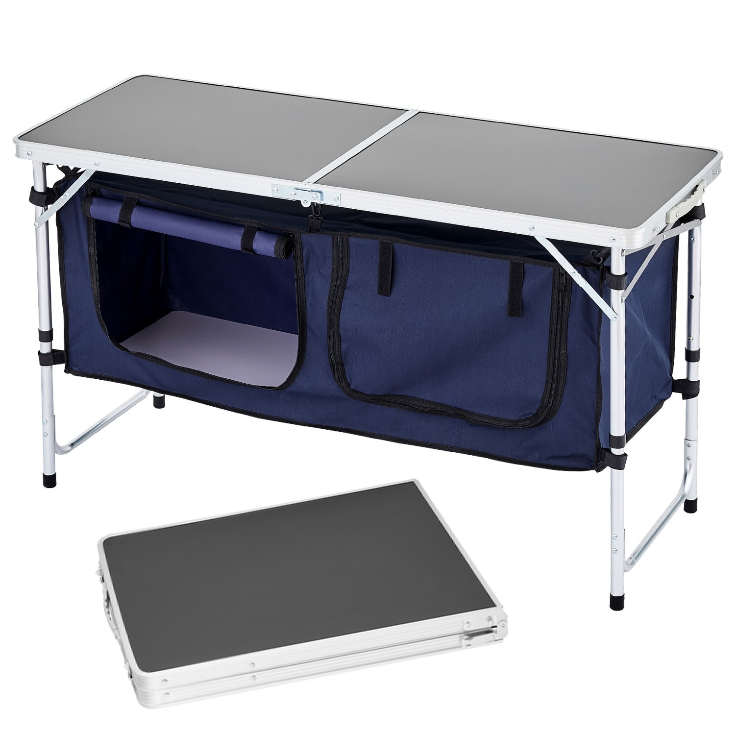 Portable Table Folding Kitchen Table Aluminum Table for Outdoor Camping Picnic