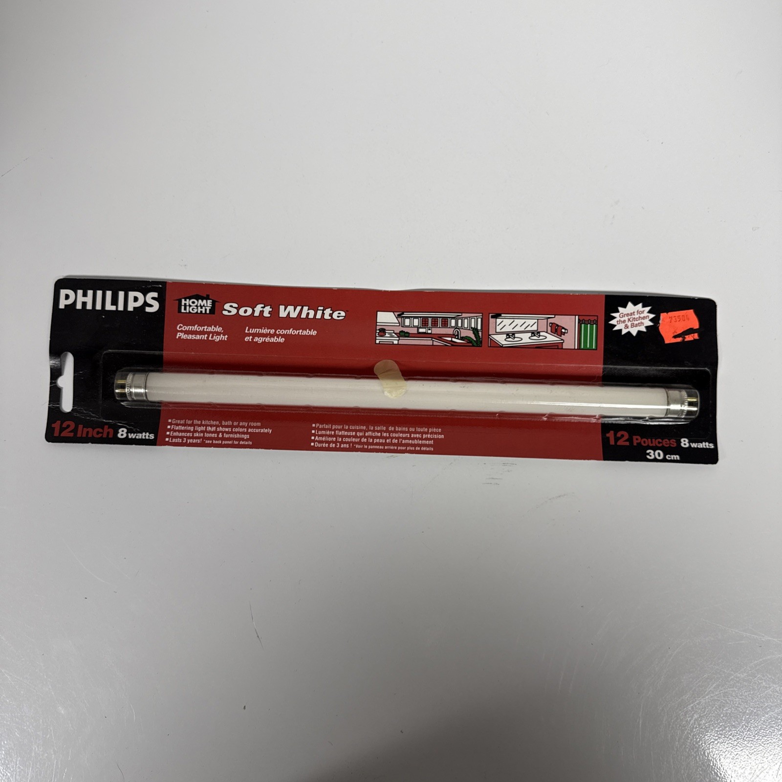 Philips  5/8” F8T5 SOFT WHITE Fluorescent Bulb 12” 8 Watts