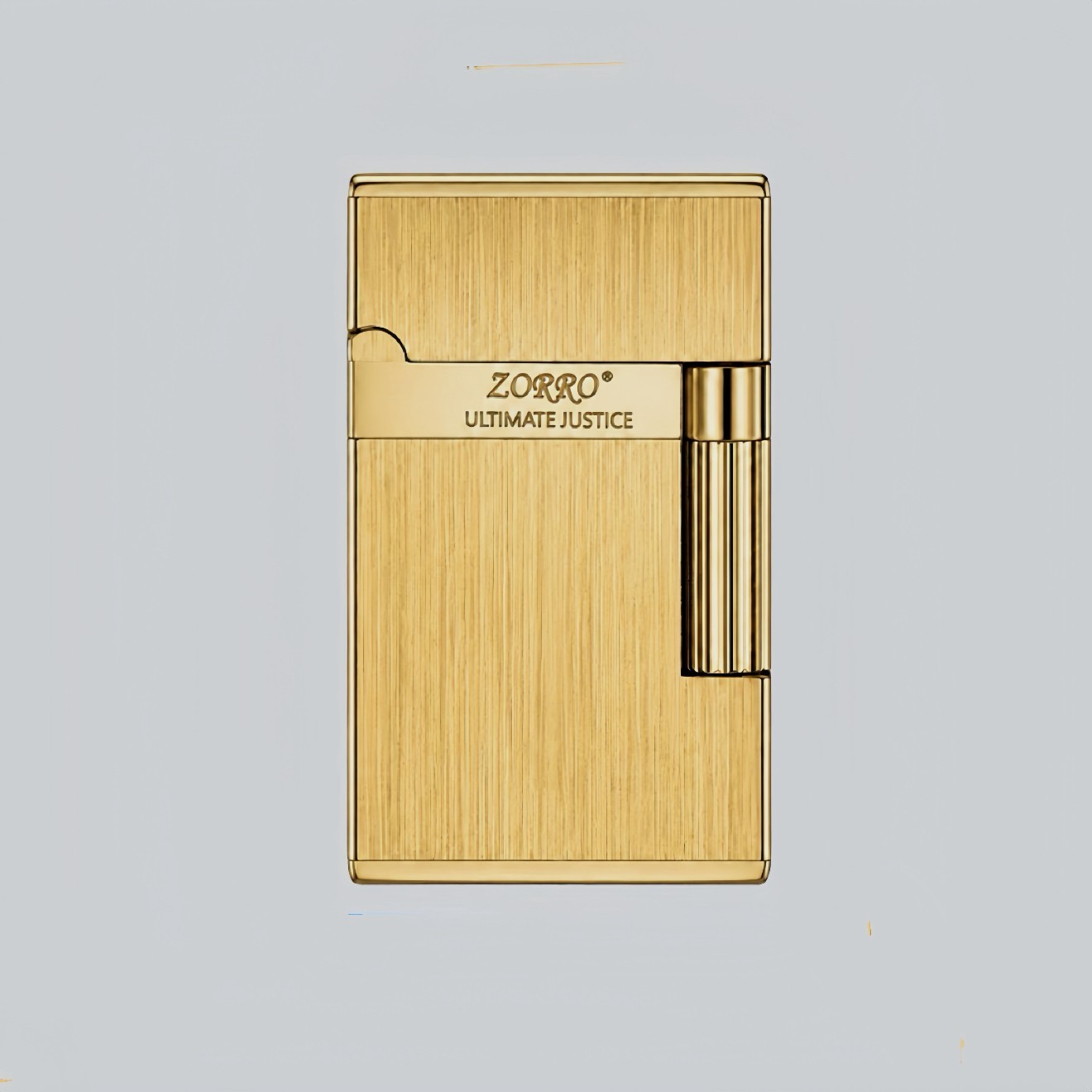 ZORRO Z707 Side-slide Ping Lid Click Brass Windproof Refillable Butane Lighter