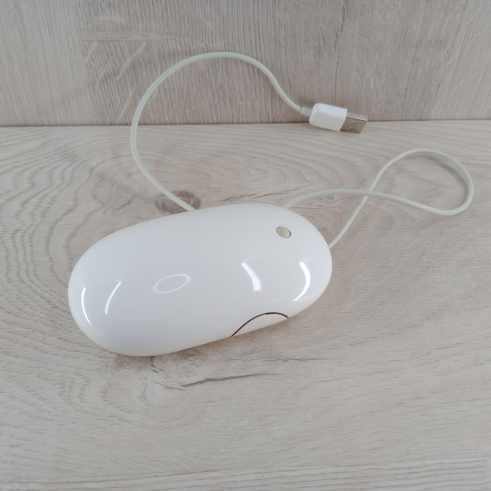 Apple Mouse Optical Wired USB White A1152 20" Cable TESTED & Working
