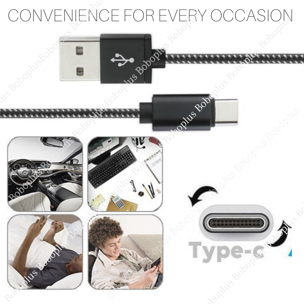 USB Fast Charger Wall Power Adapter 10Ft Long Type C Cable For Samsung Android