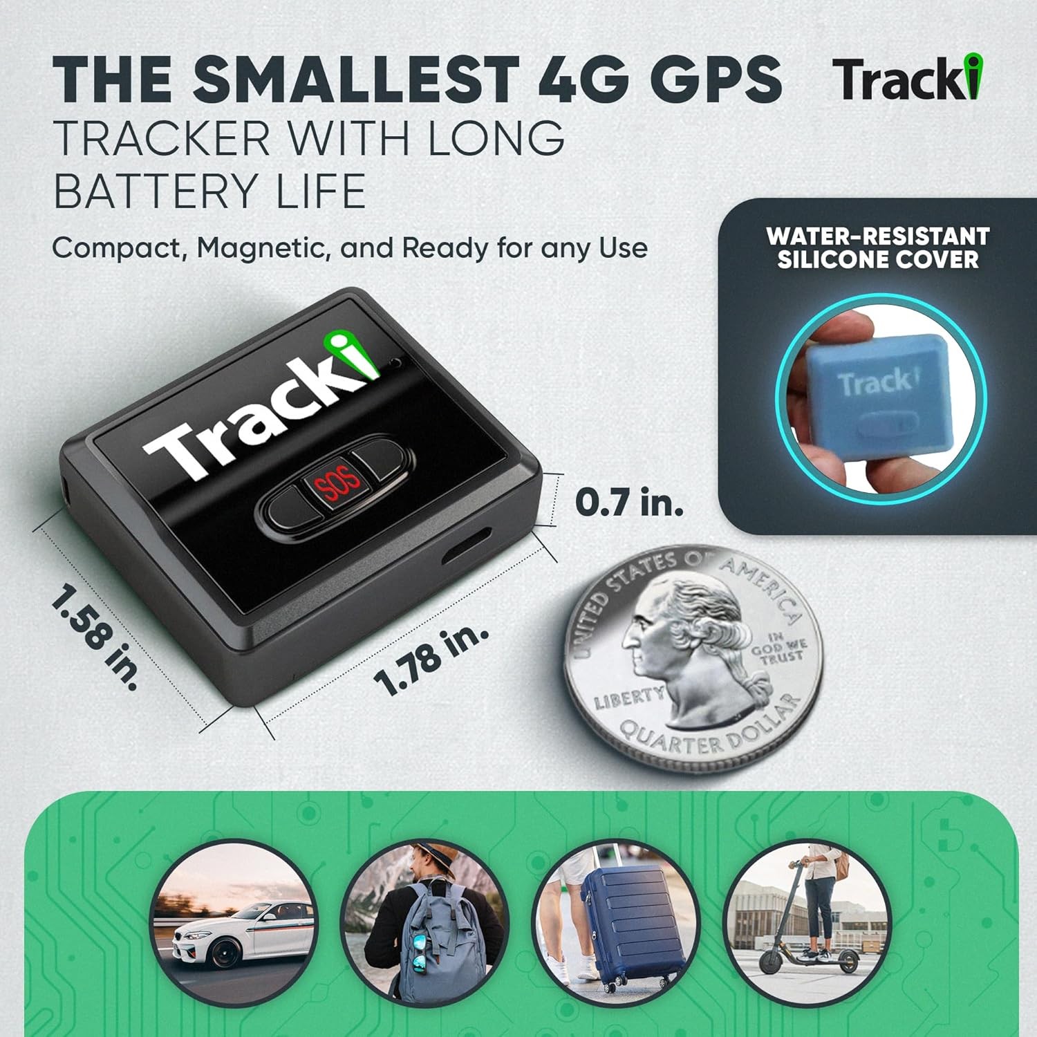 Tracki 4G LTE GPS Tracker Vehicle Magnetic