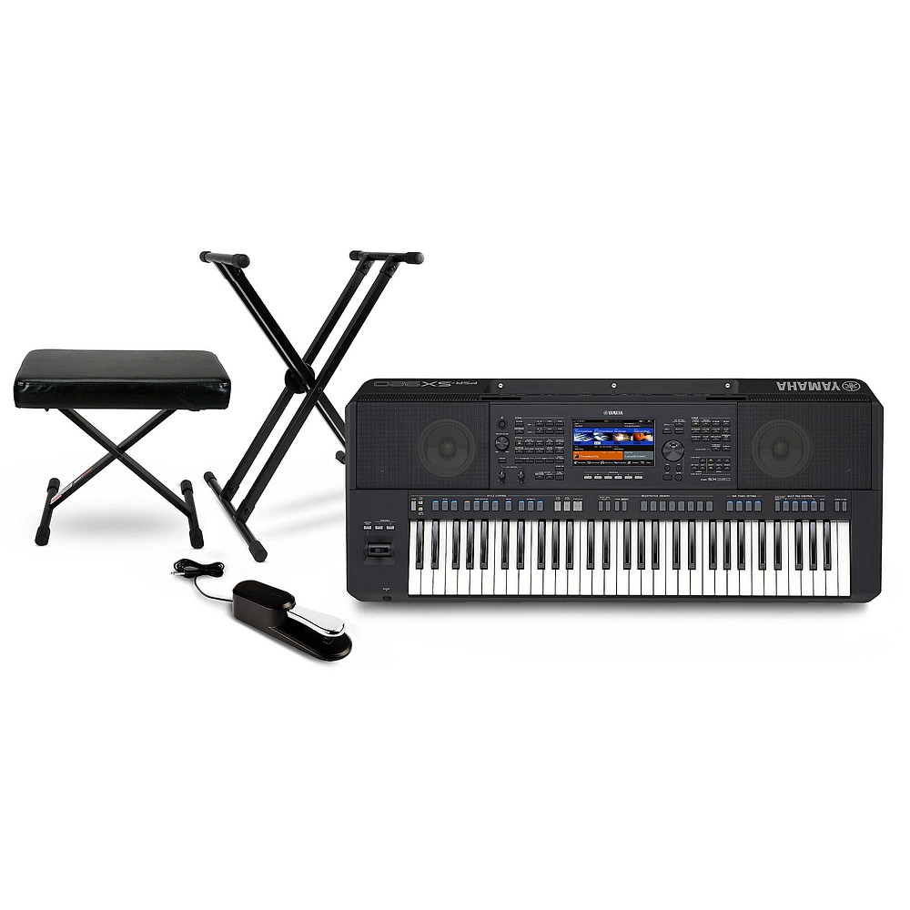Yamaha PSRSX920 61Key HighLevel Arranger Keyboard Essentials Bundle