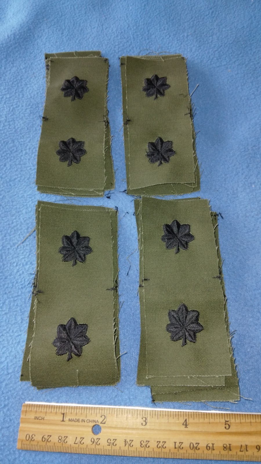 LOT OF 24 PAIRS - U.S. ARMY SUBDUED  LIEUTENANT COLONEL Badge Sew-On PATCHES-NEW